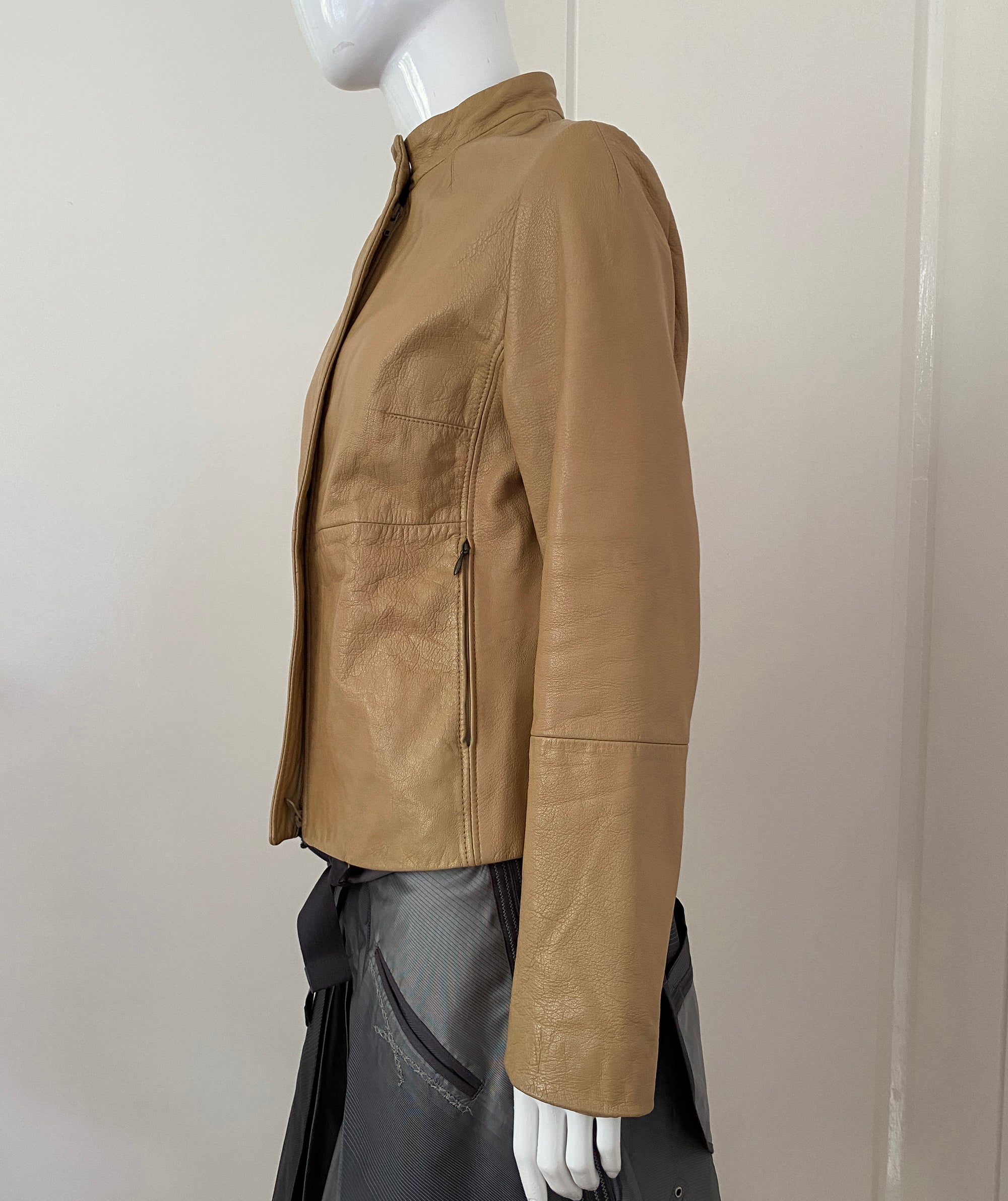 STEFANEL Mustard Leather Jacket S/M