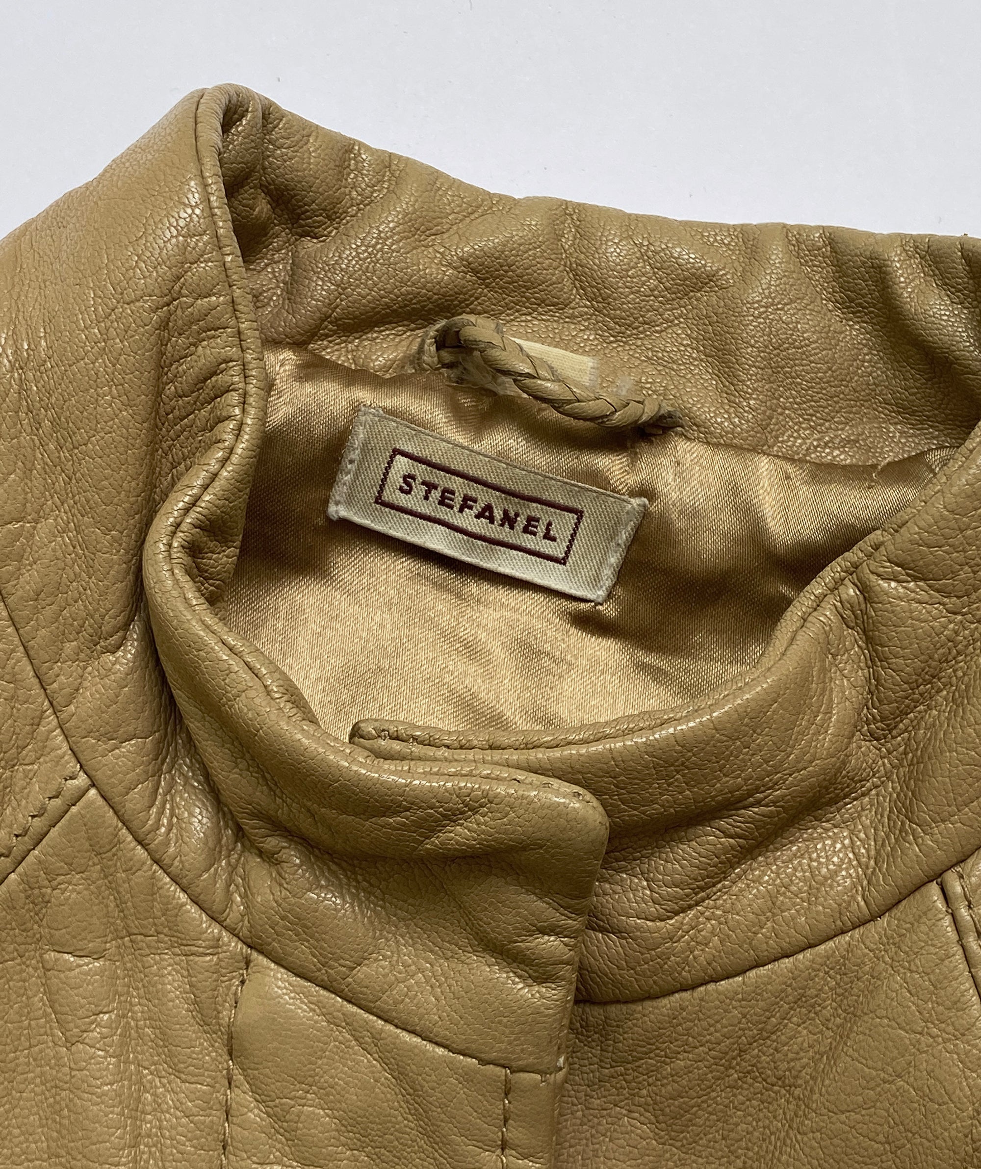 STEFANEL Mustard Leather Jacket S/M