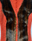 JEAN COLONNA Mohair & Faux Fur Sweater S