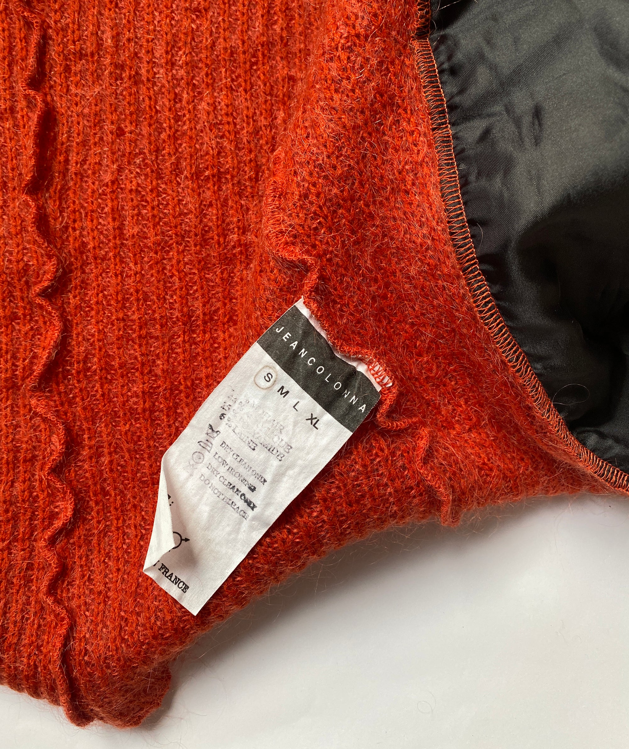 JEAN COLONNA Mohair & Faux Fur Sweater S