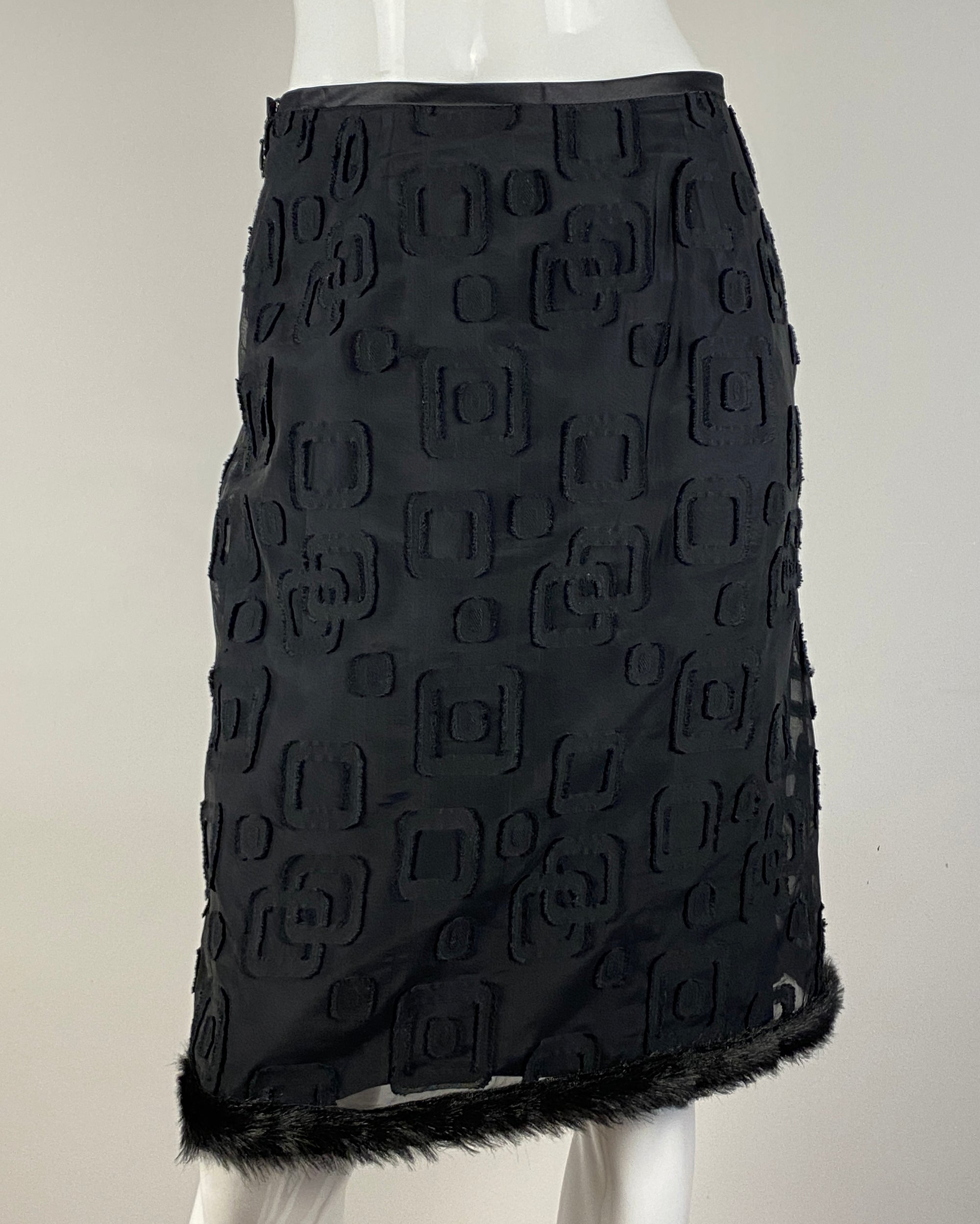 Black Mesh Skirt S