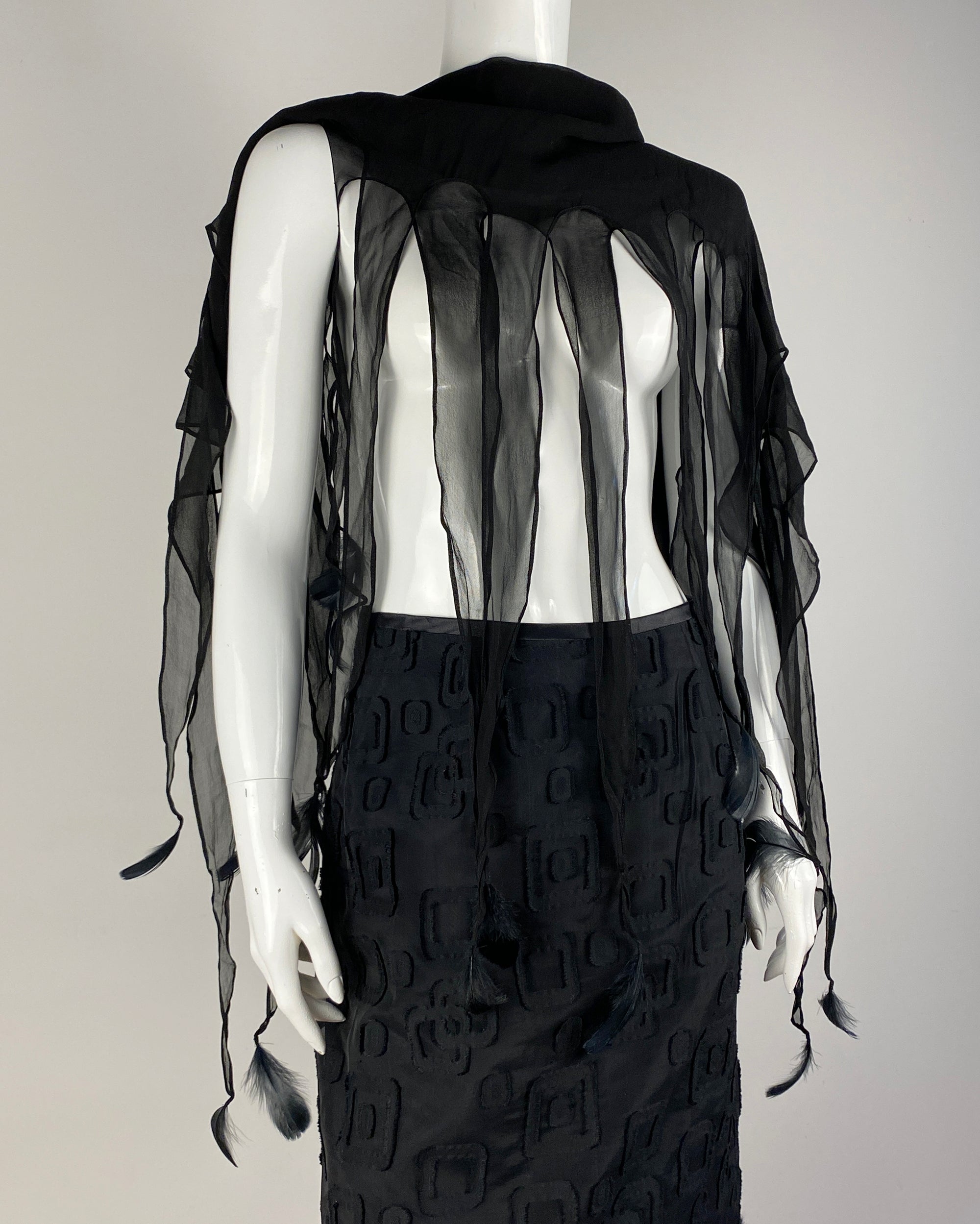 Black Mesh Skirt S