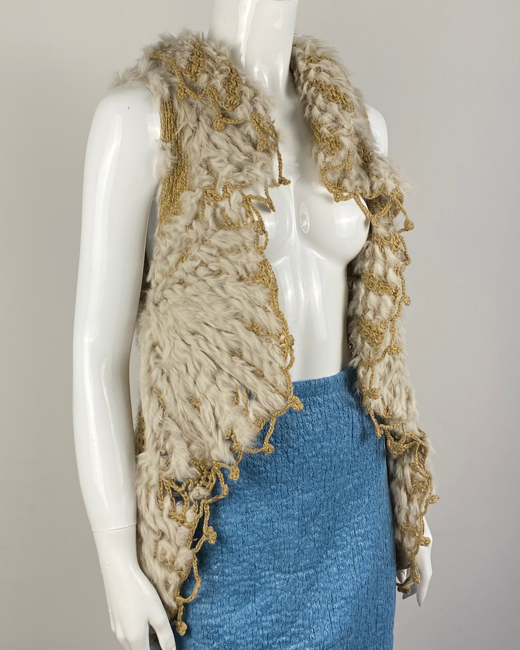 ROSE BUD Fur Vest OS – Archive Club