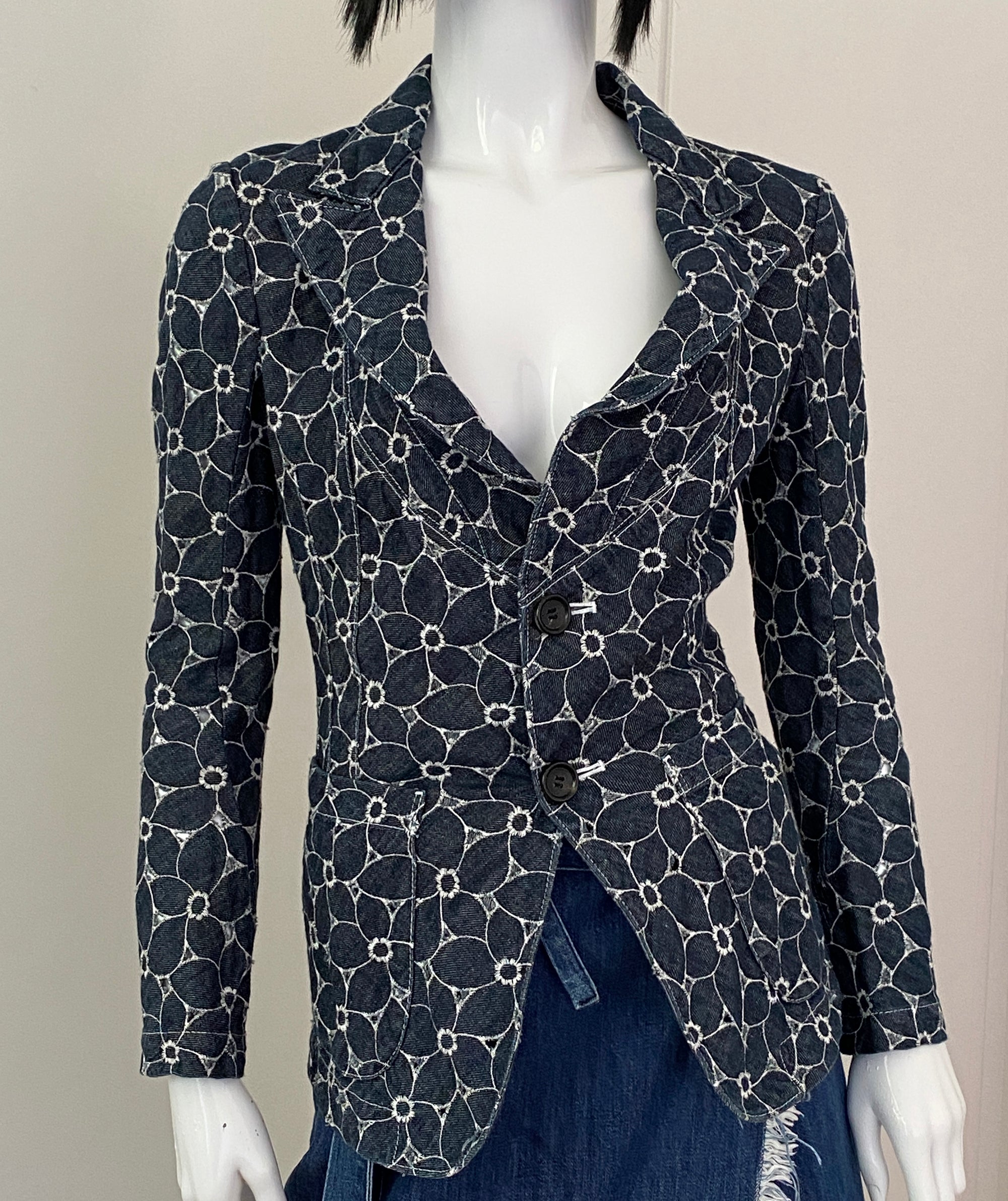 JUNYA WATANABE 2008 Flower Denim Jacket XS
