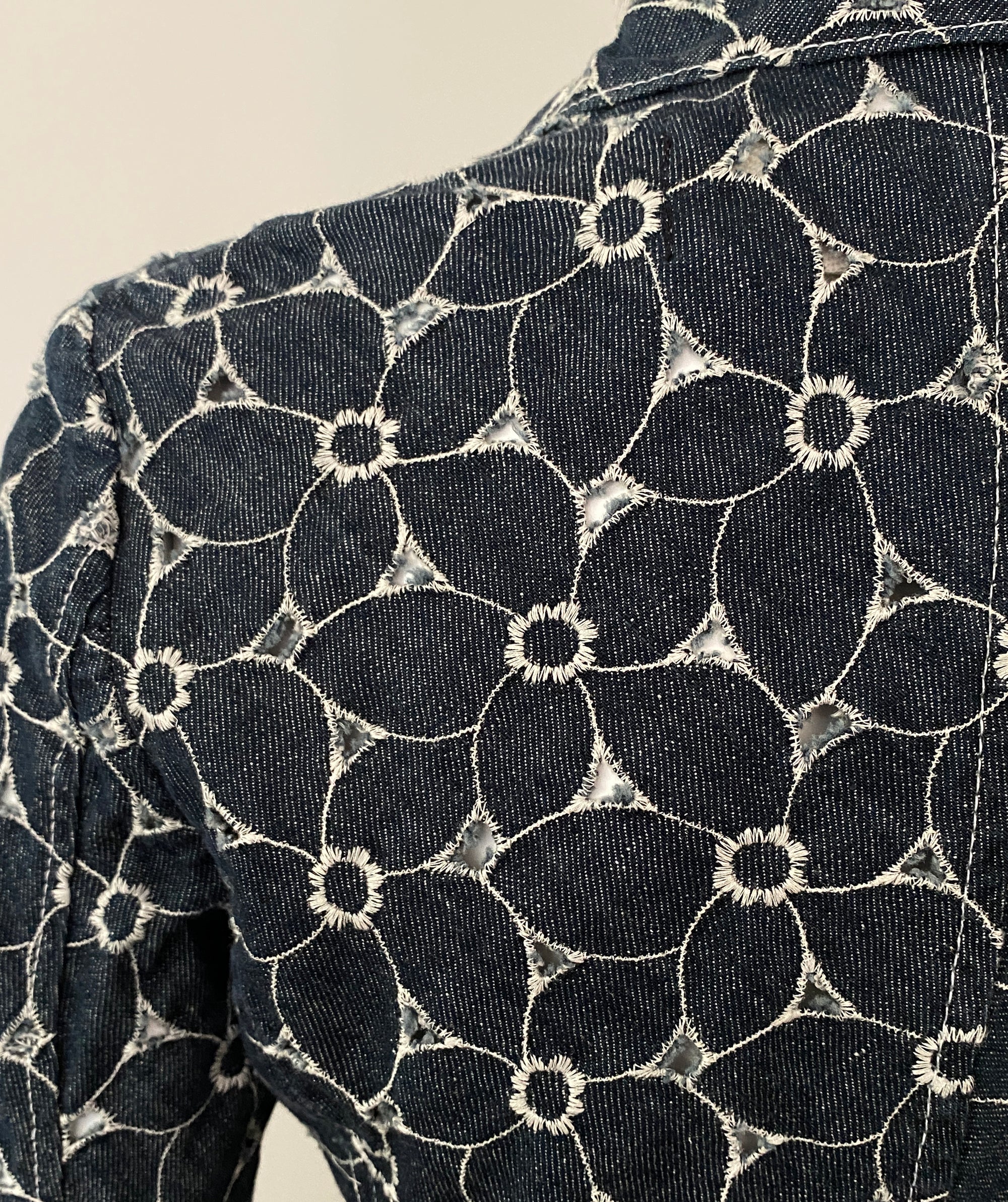JUNYA WATANABE 2008 Flower Denim Jacket XS
