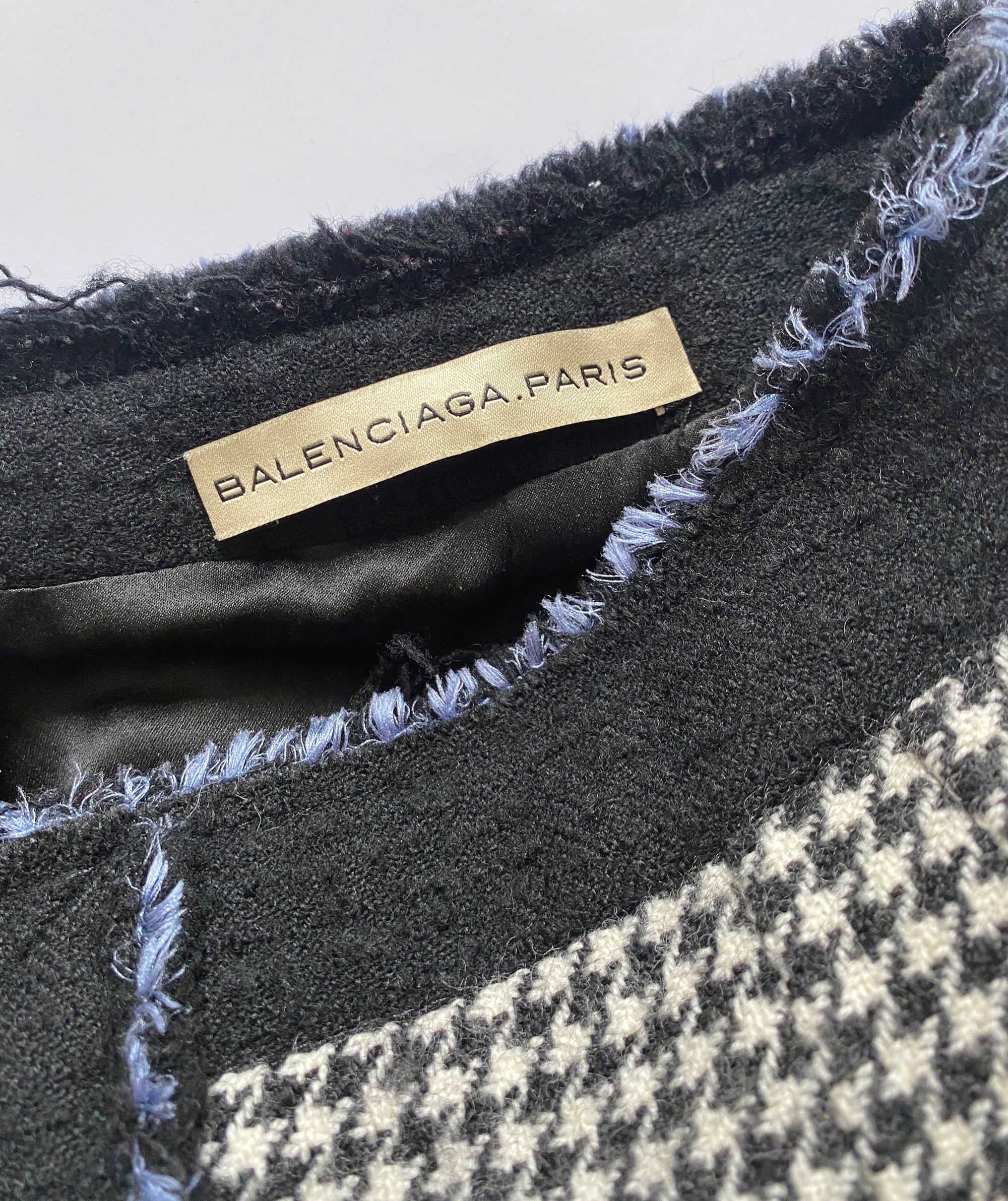 BALENCIAGA PREFALL 2006 Houndstooth Skirt S