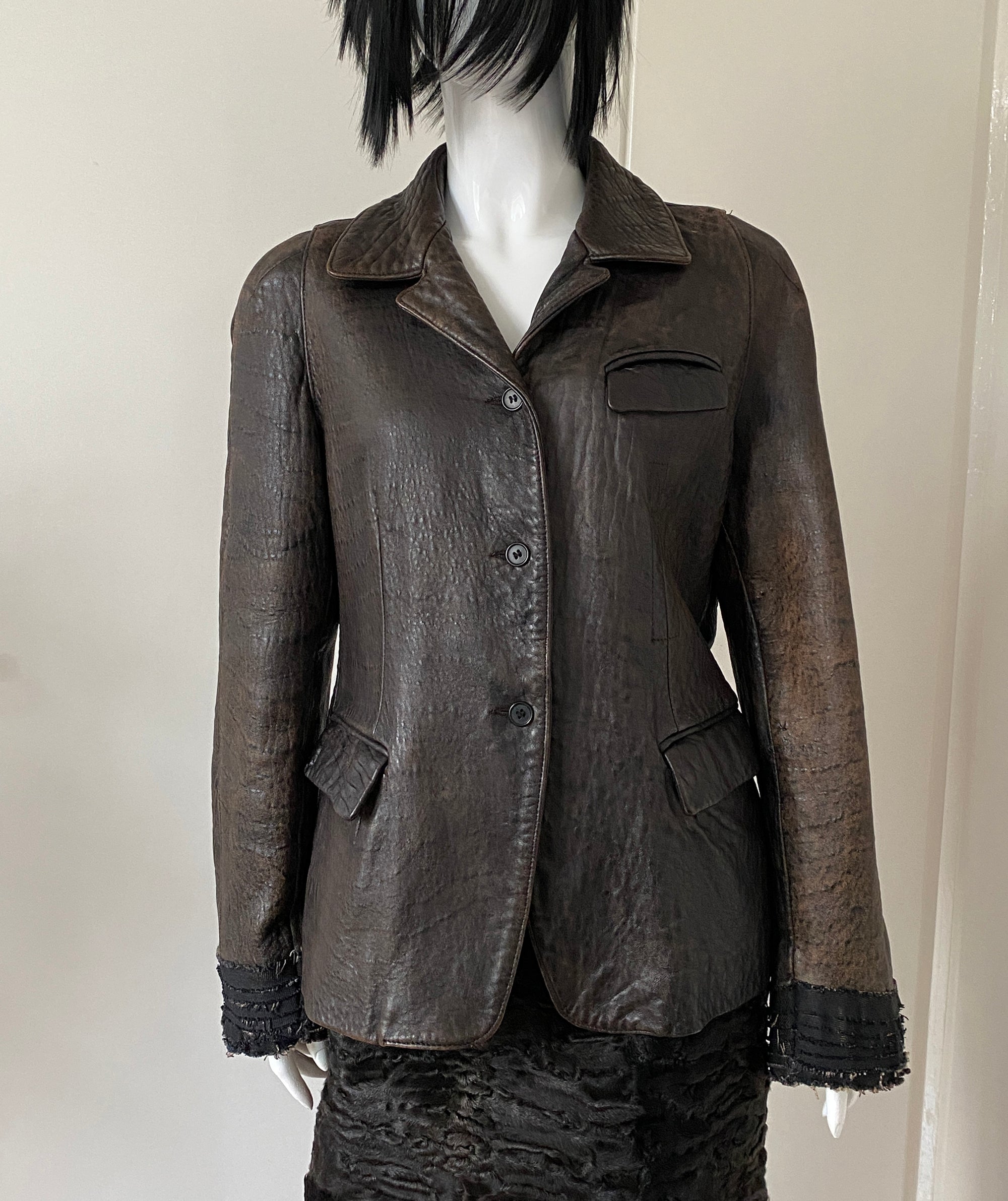 DKNY Leather Jacket M