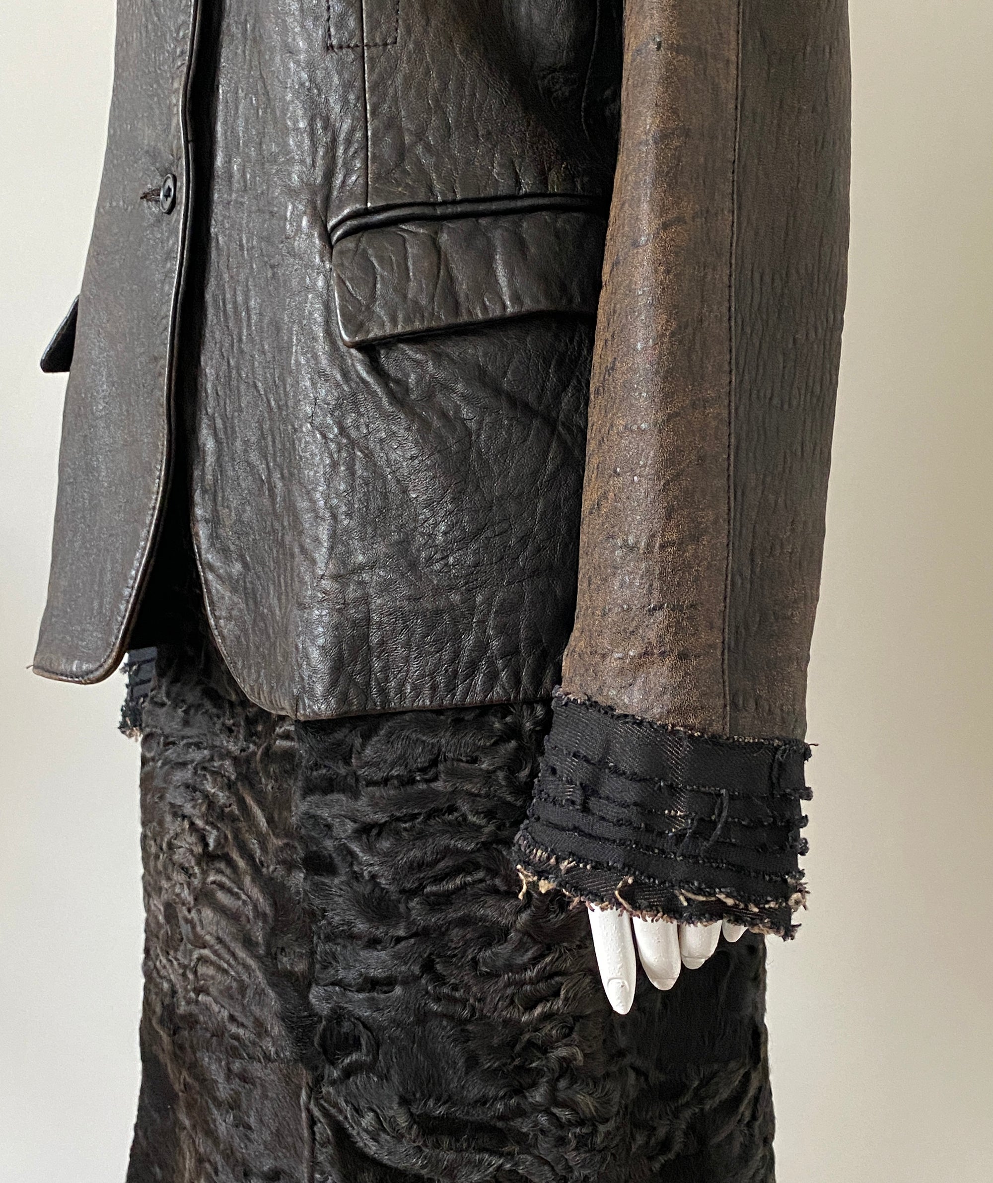 DKNY Leather Jacket M