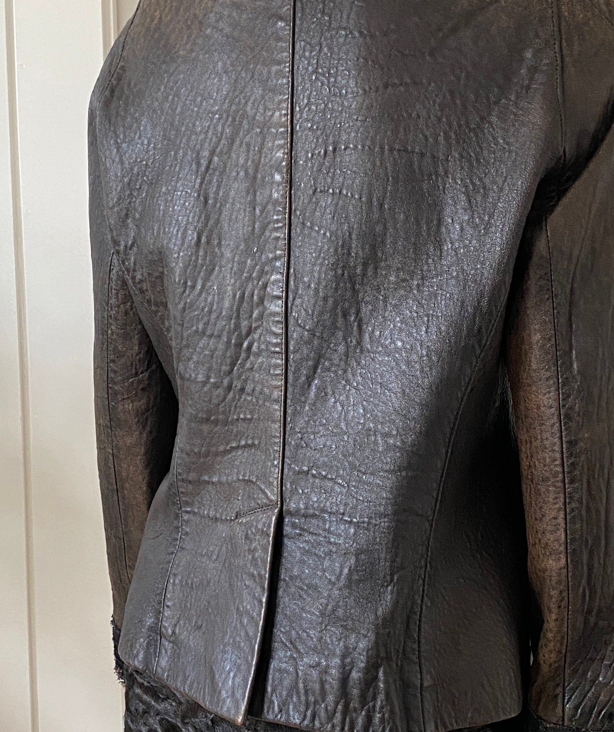 DKNY Leather Jacket M