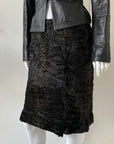 PRADA FW2004 Persian Lamb Skirt S/M
