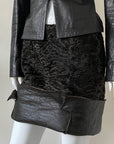 PRADA FW2004 Persian Lamb Skirt S/M