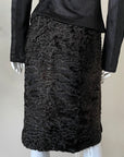 PRADA FW2004 Persian Lamb Skirt S/M