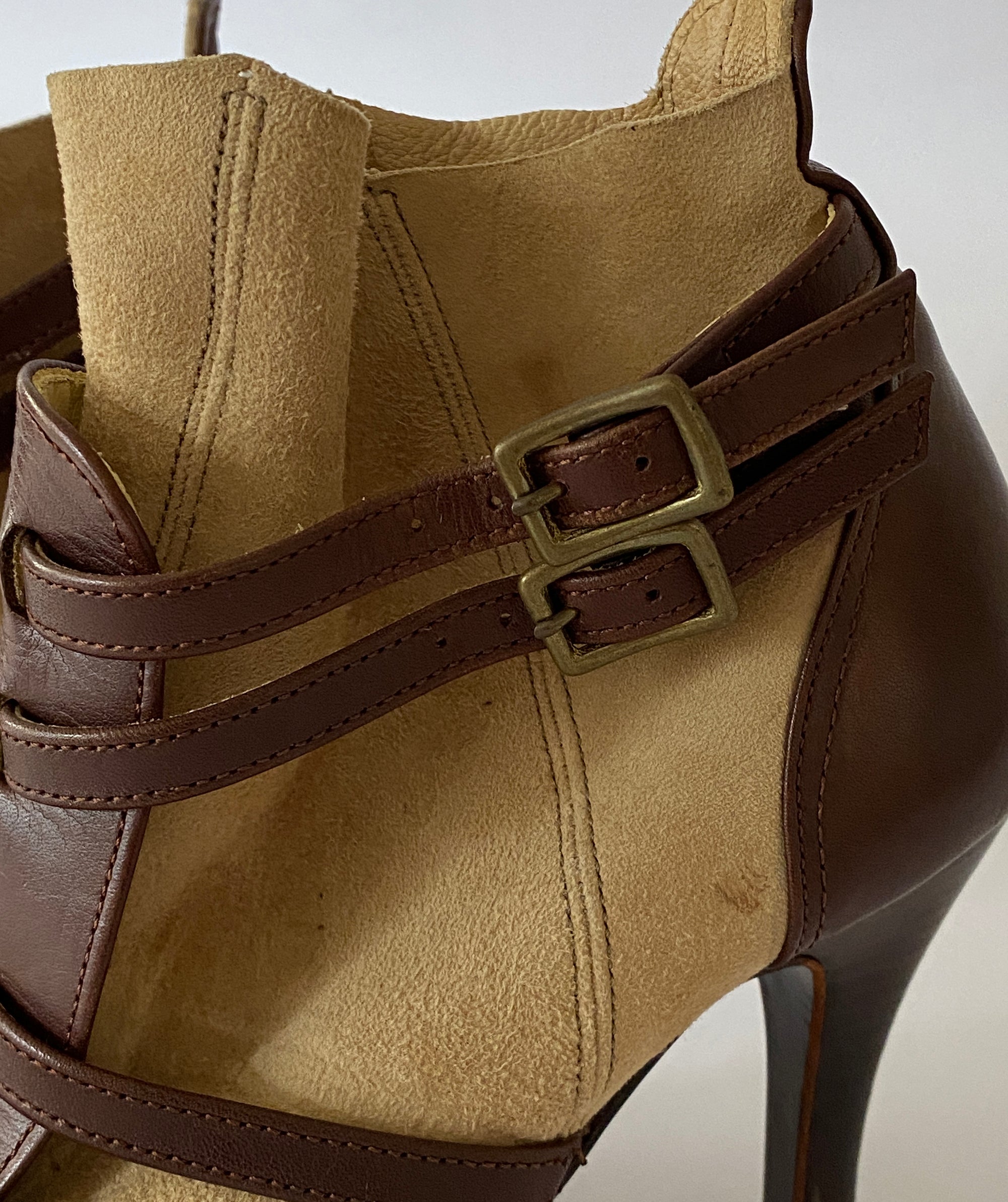 MIHARA YASUHIRO Suede Sock Heels 37