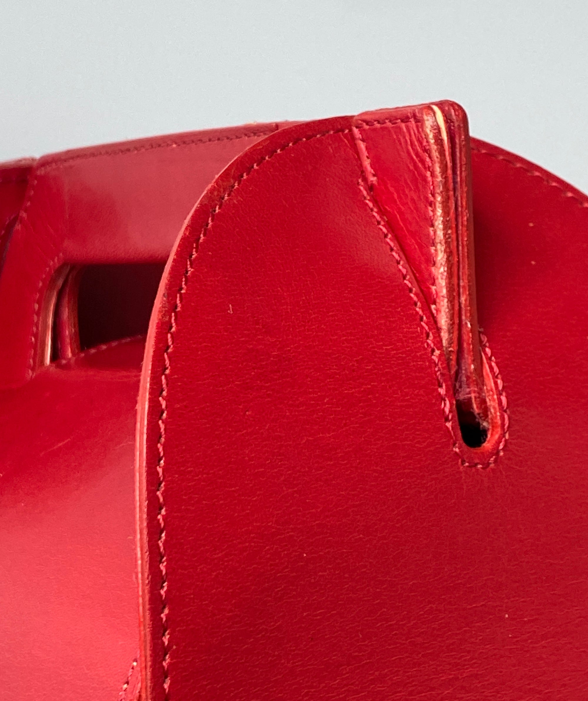 ISSEY MIYAKE Leather Folding Box Bag