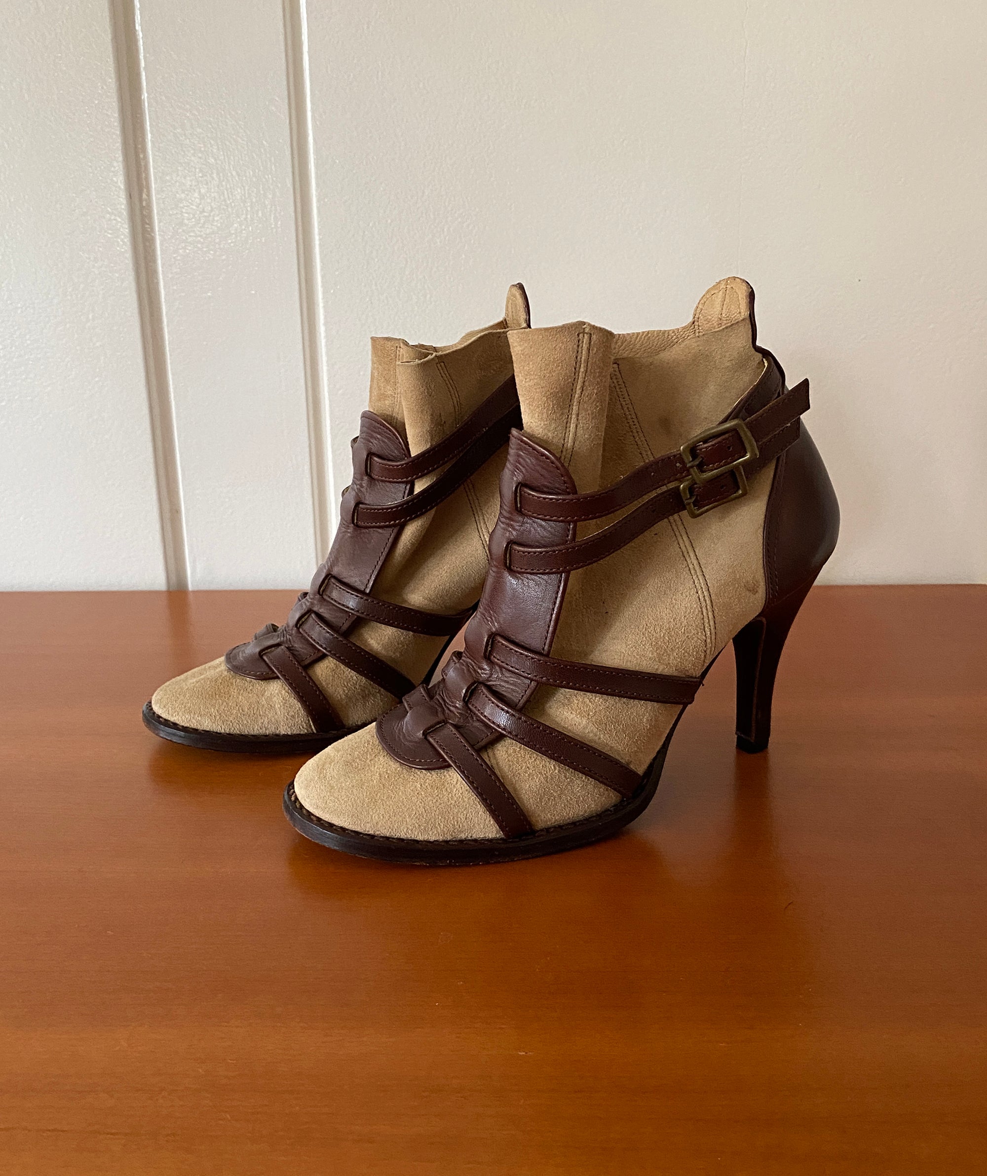 MIHARA YASUHIRO Suede Sock Heels 37