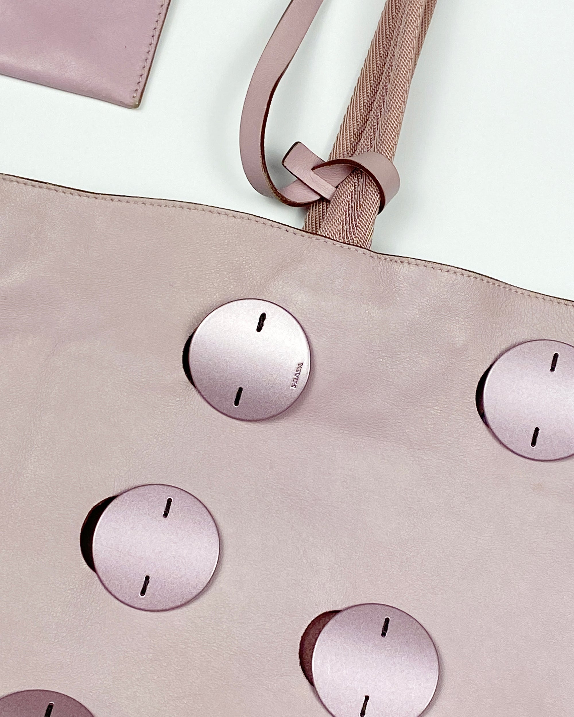 PRADA 2000 Pink Leather Tote Bag
