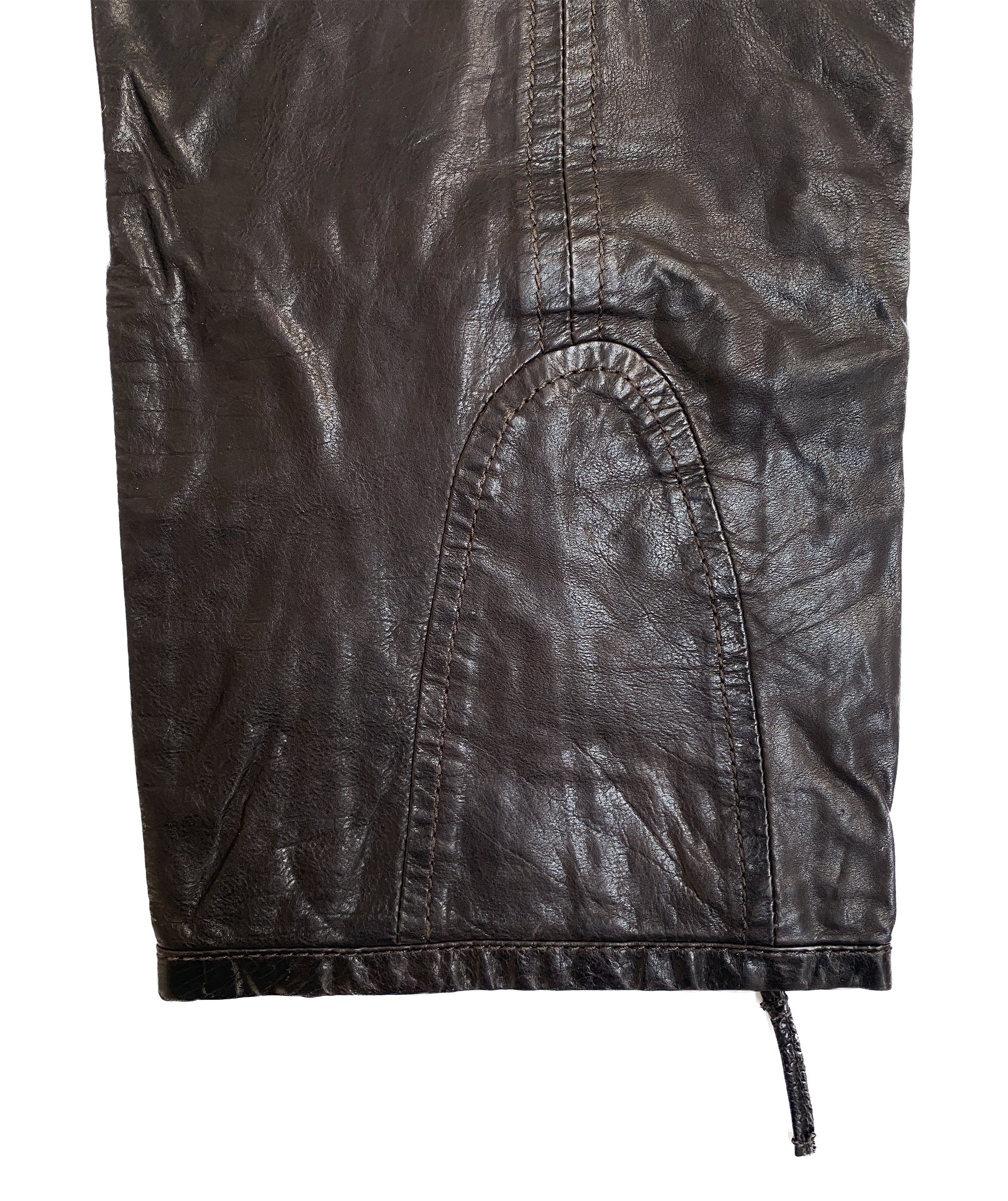 MARC CAIN Leather Capri Pants M