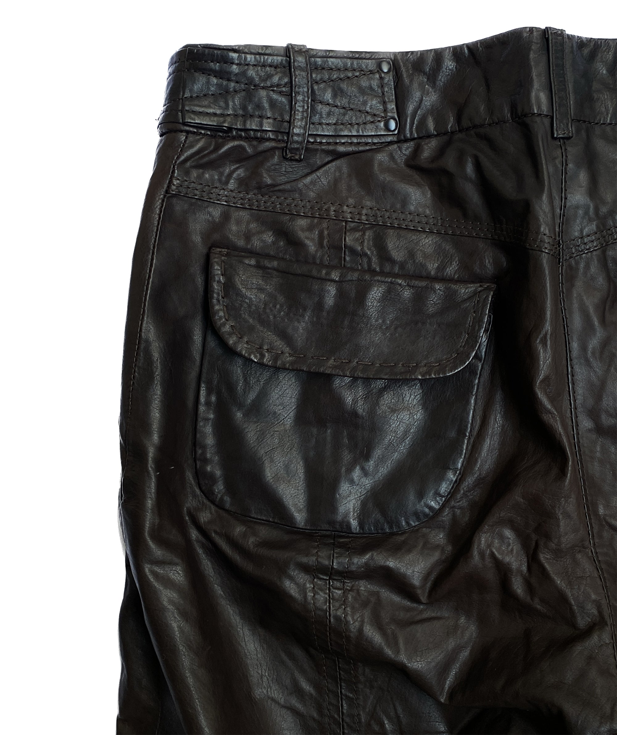 MARC CAIN Leather Capri Pants M