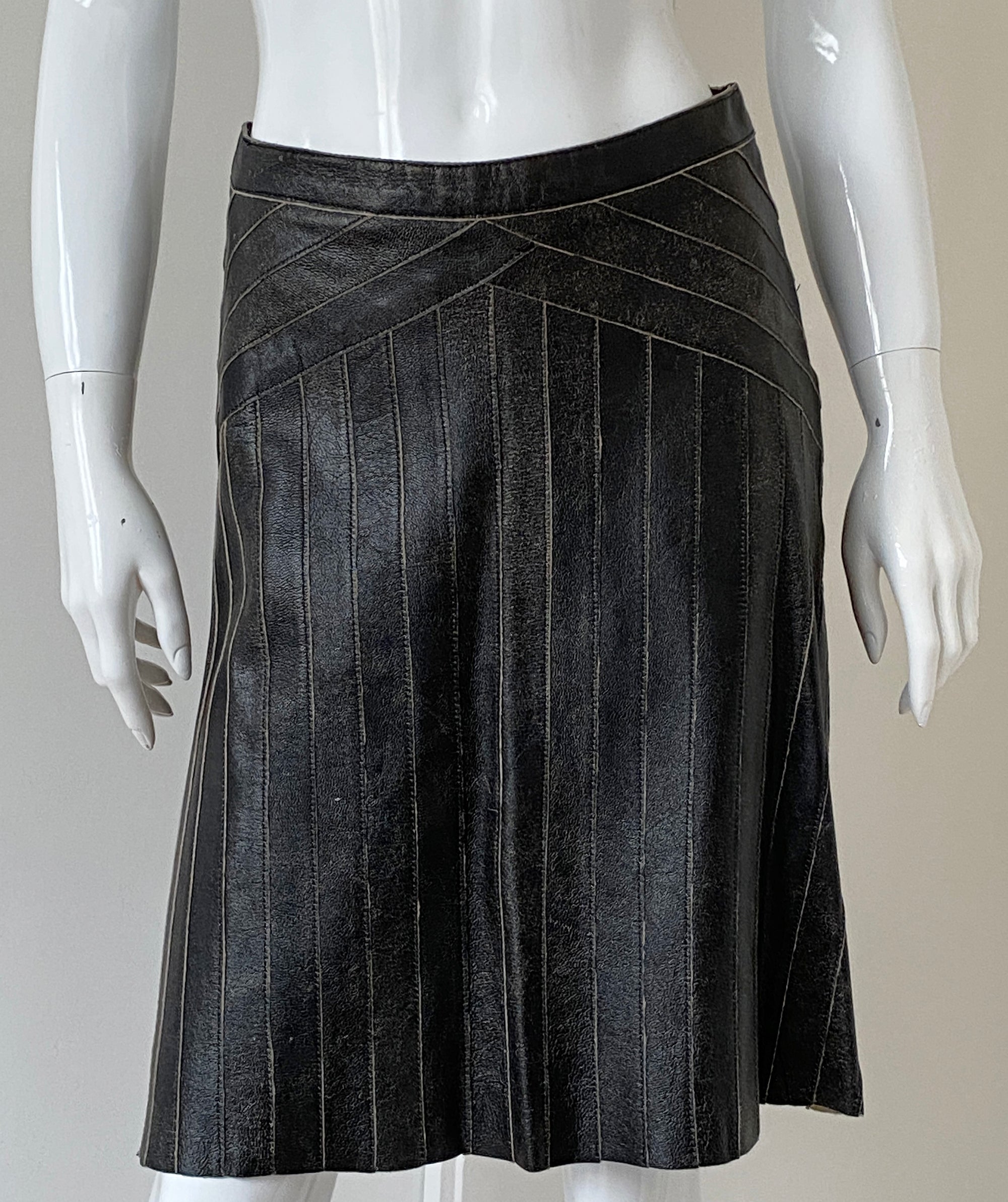 PRADA Leather Skirt XS/S