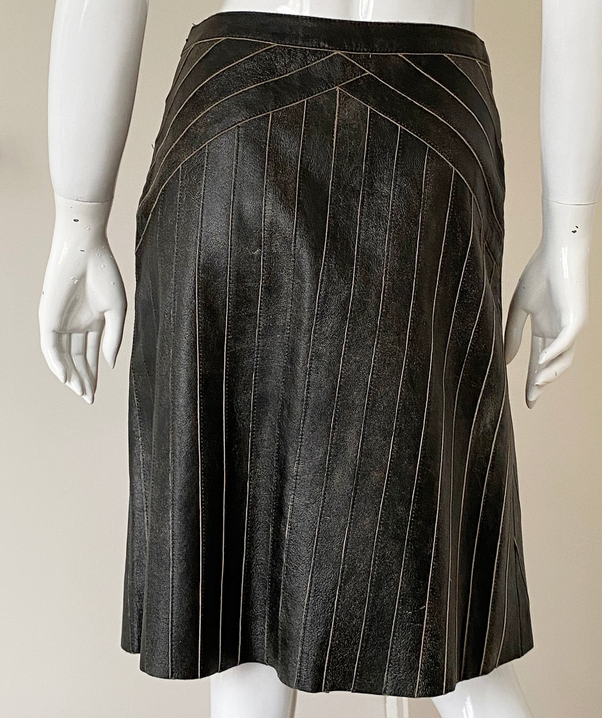 PRADA Leather Skirt XS/S