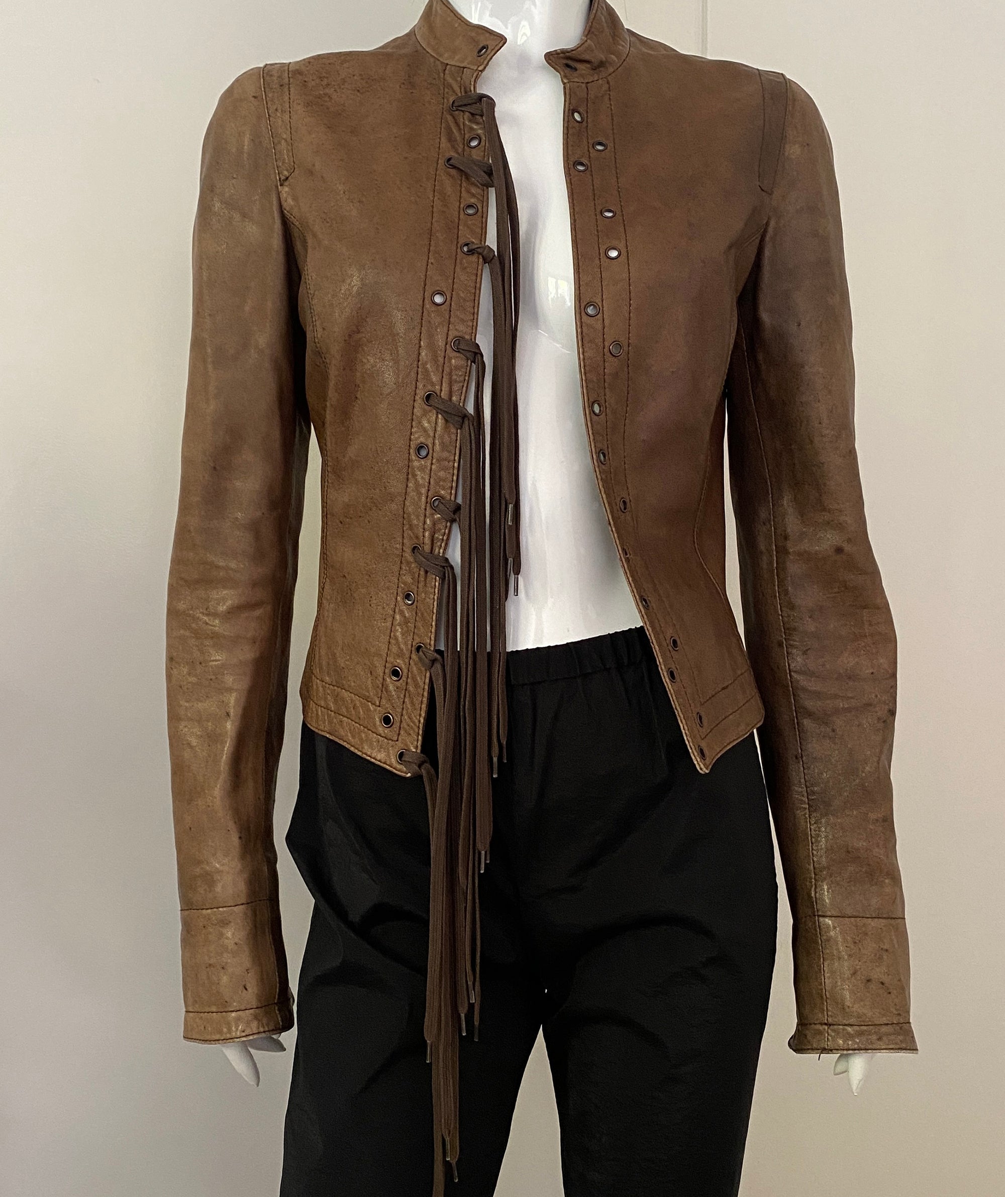 DIRK BIKKEMBERGS Leather Jacket S