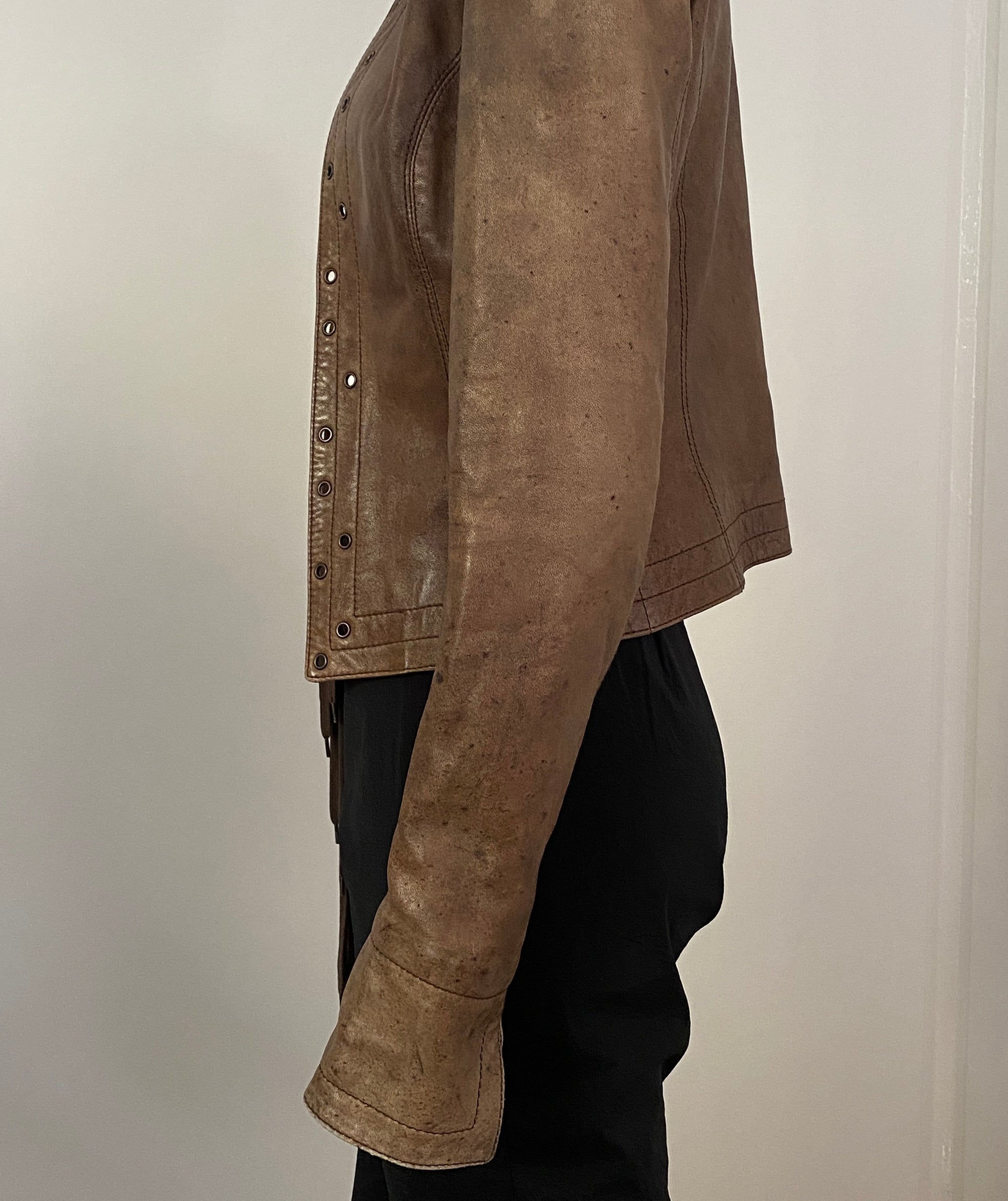 DIRK BIKKEMBERGS Leather Jacket S