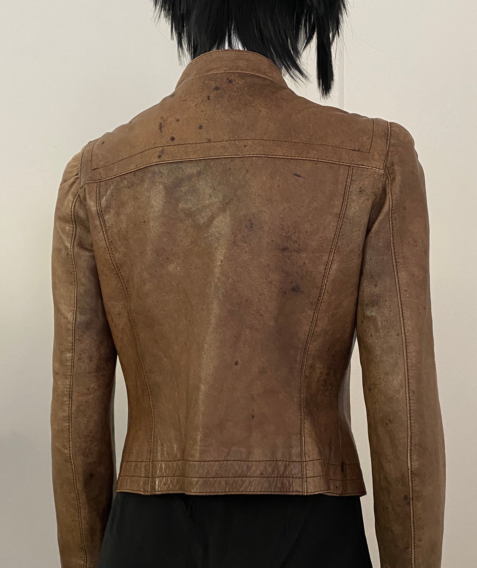 DIRK BIKKEMBERGS Leather Jacket S