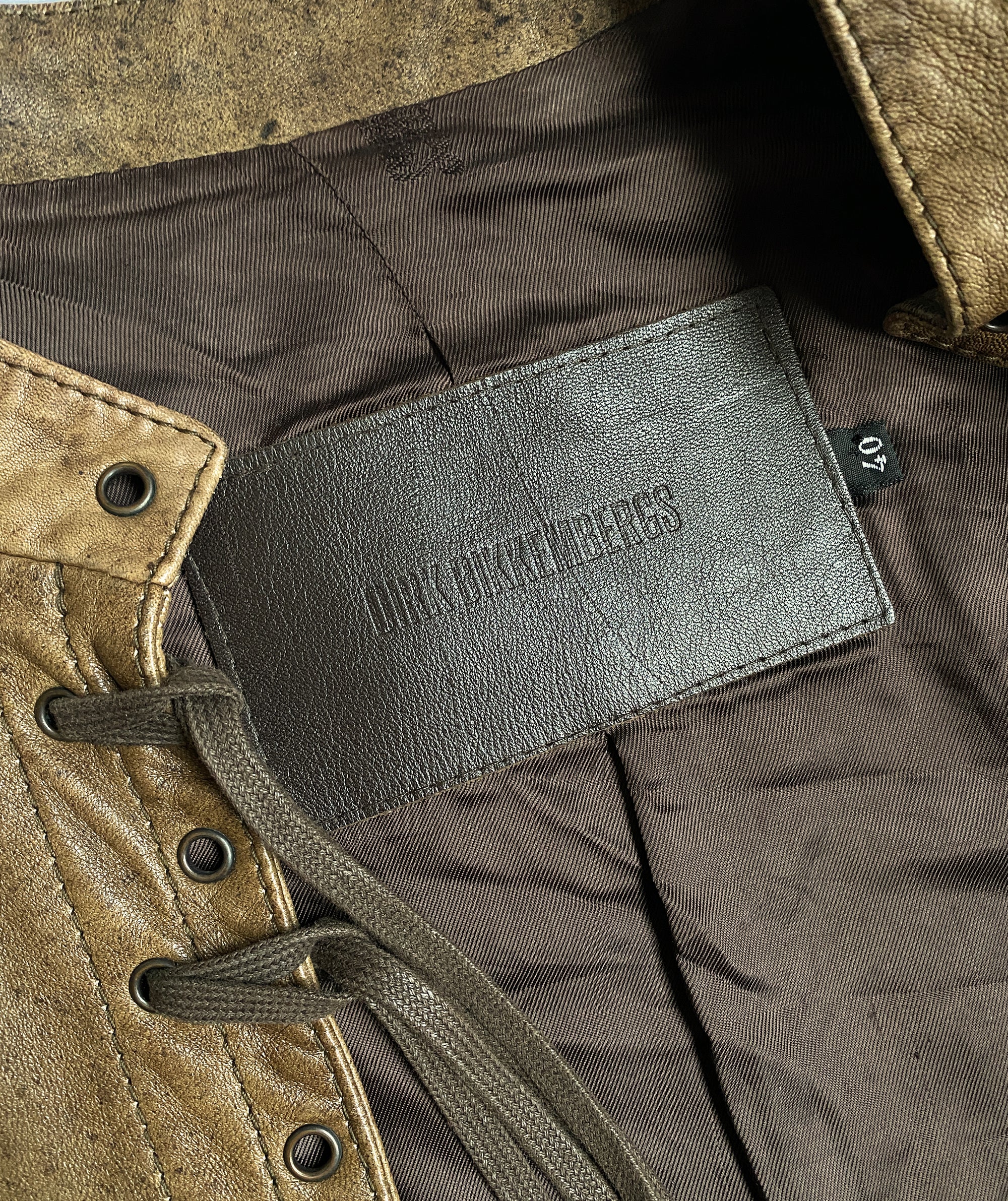DIRK BIKKEMBERGS Leather Jacket S