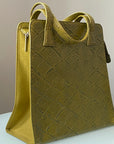 ROMEO GIGLI Leather & Silk Handbag