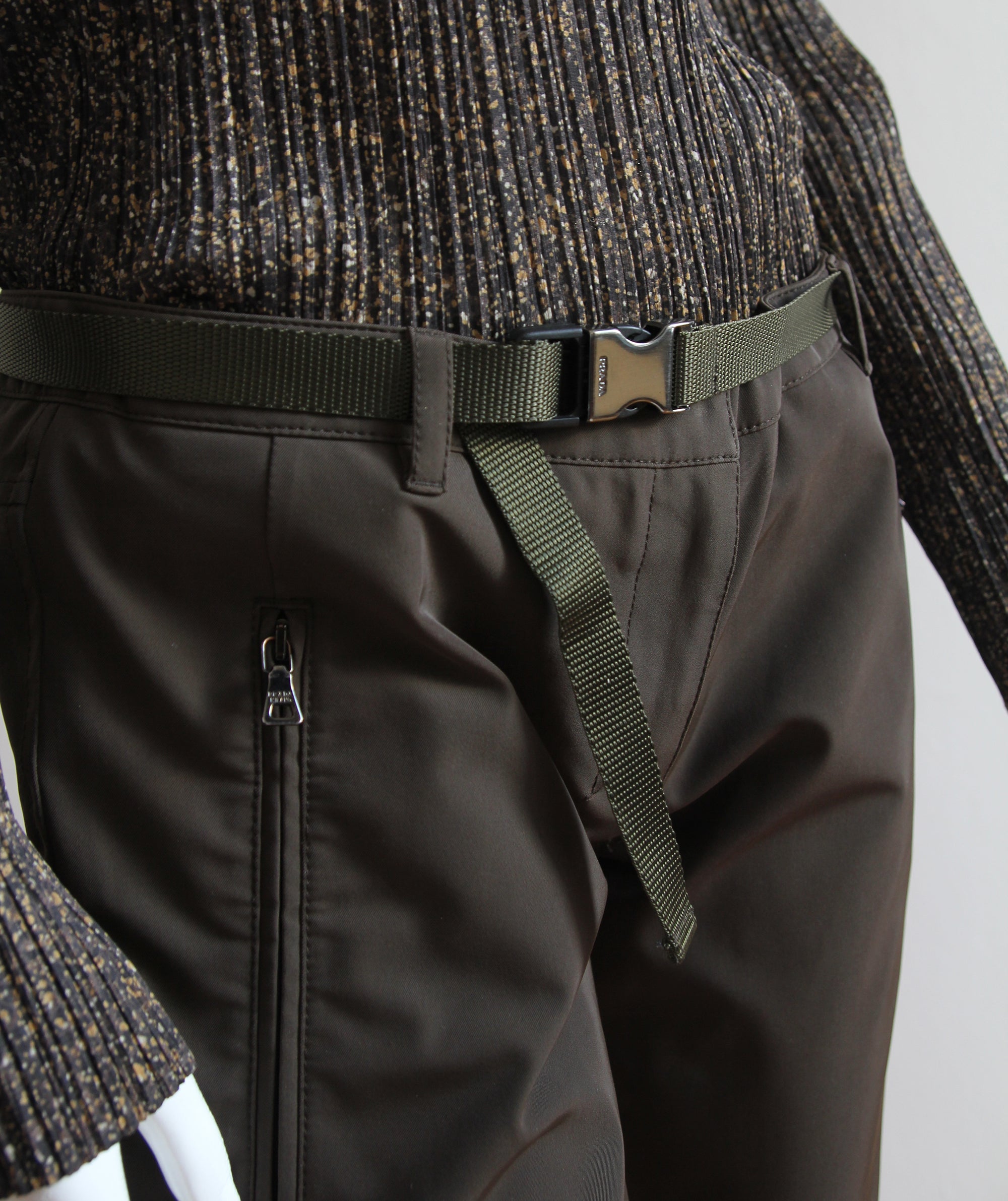 PRADA 1999 Khaki Nylon Pants M/L