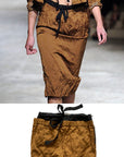 PRADA SS2009 Bronze Pencil Skirt XS