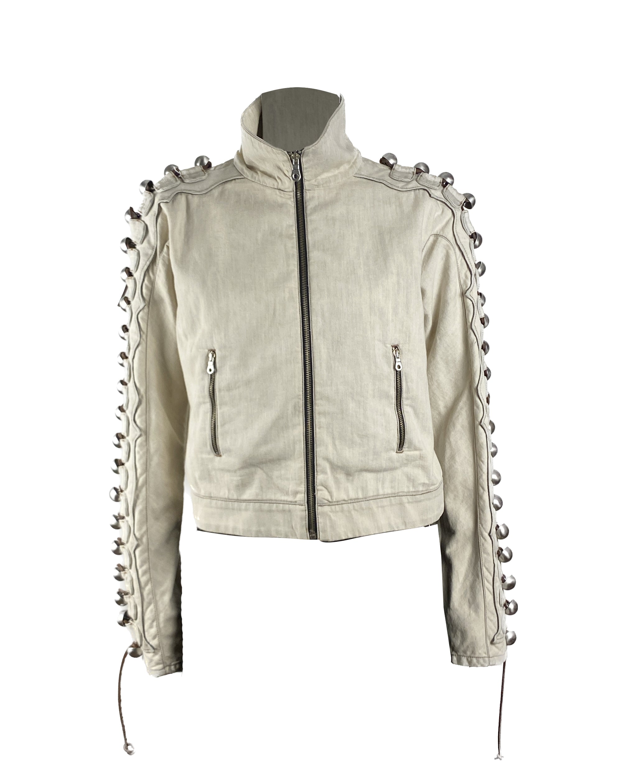 CHRISTIAN LACROIX Beige Denim Jacket M