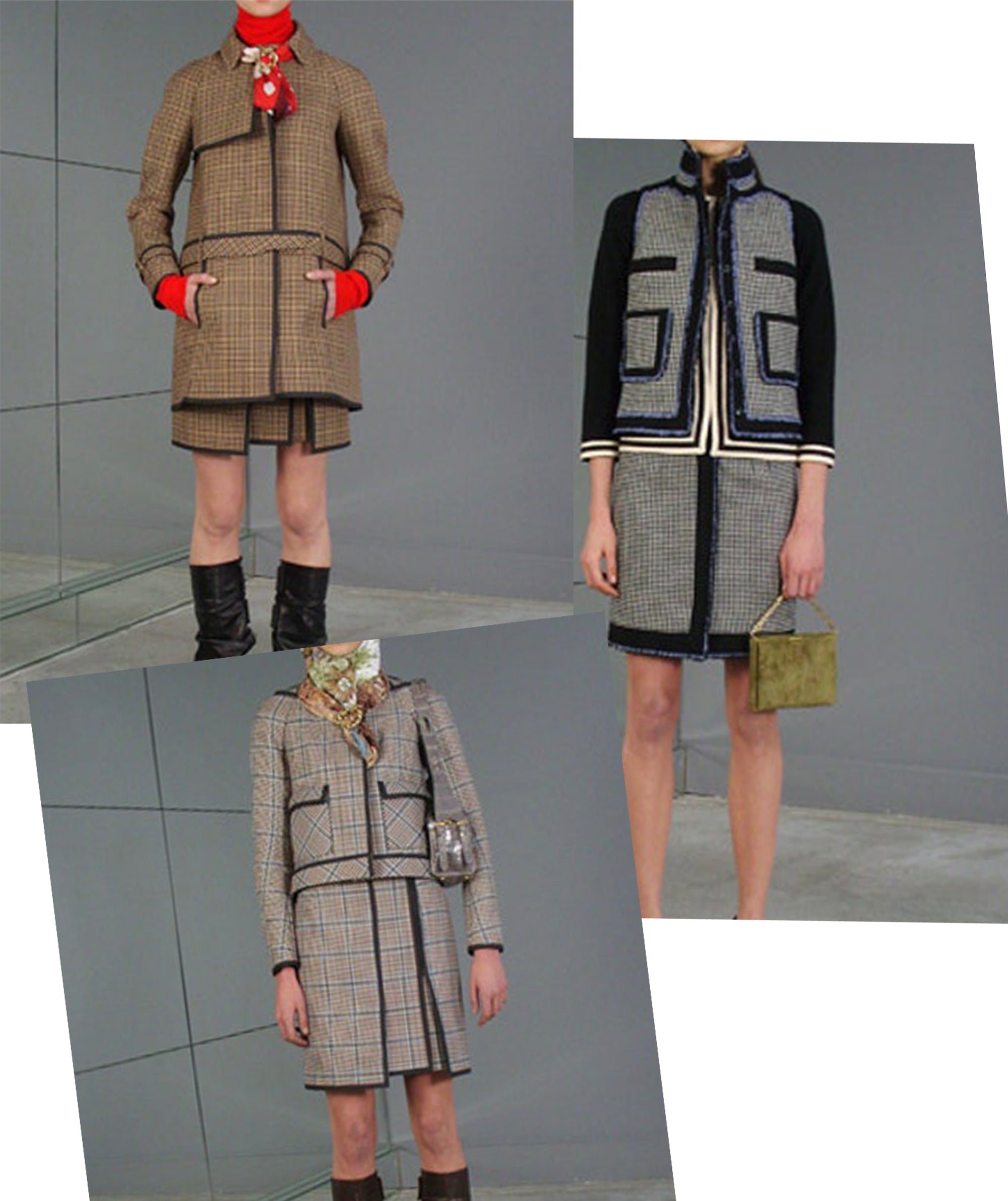 BALENCIAGA PREFALL 2006 Houndstooth Skirt S