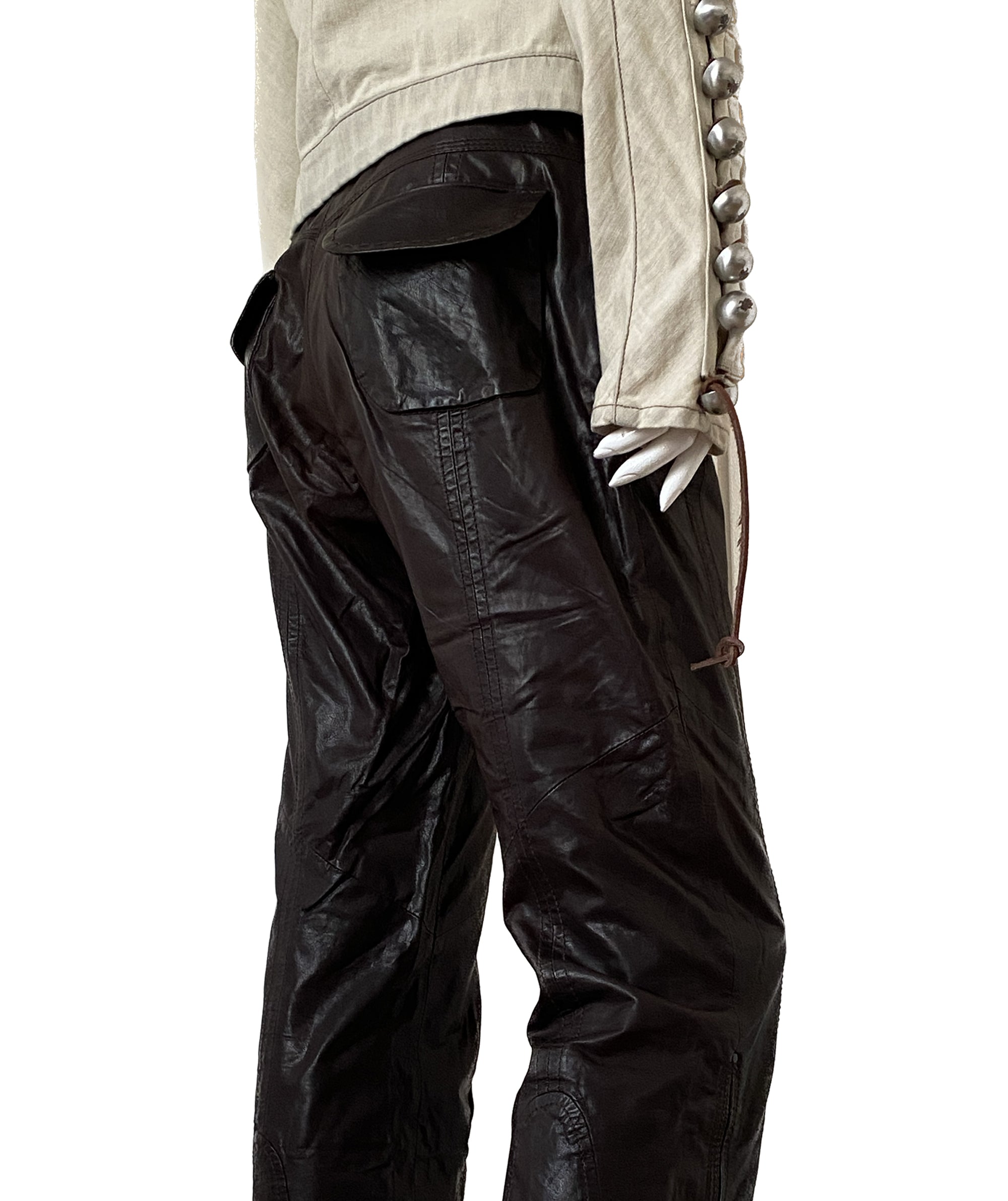 MARC CAIN Leather Capri Pants M
