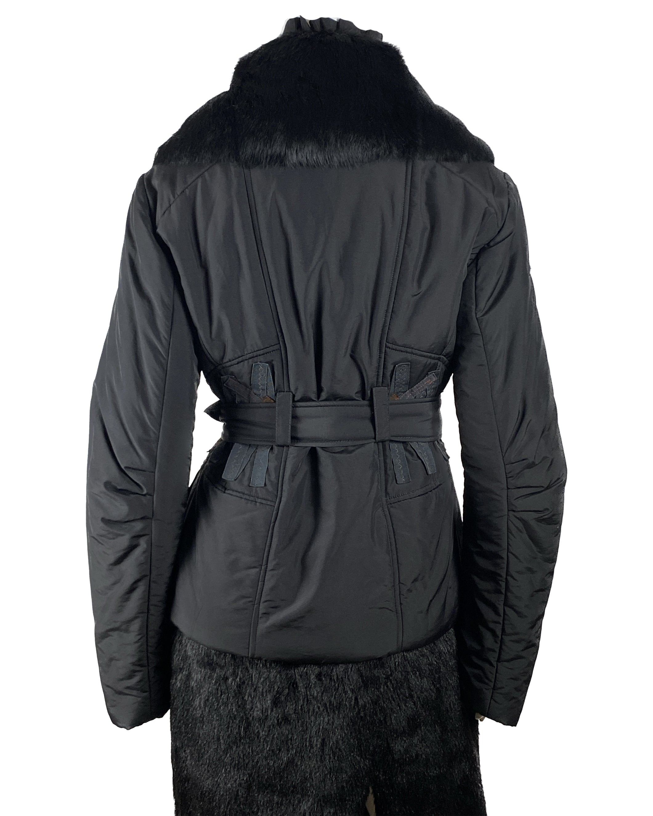 SONIA FORTUNA Rabbit Fur Puffer Jacket M