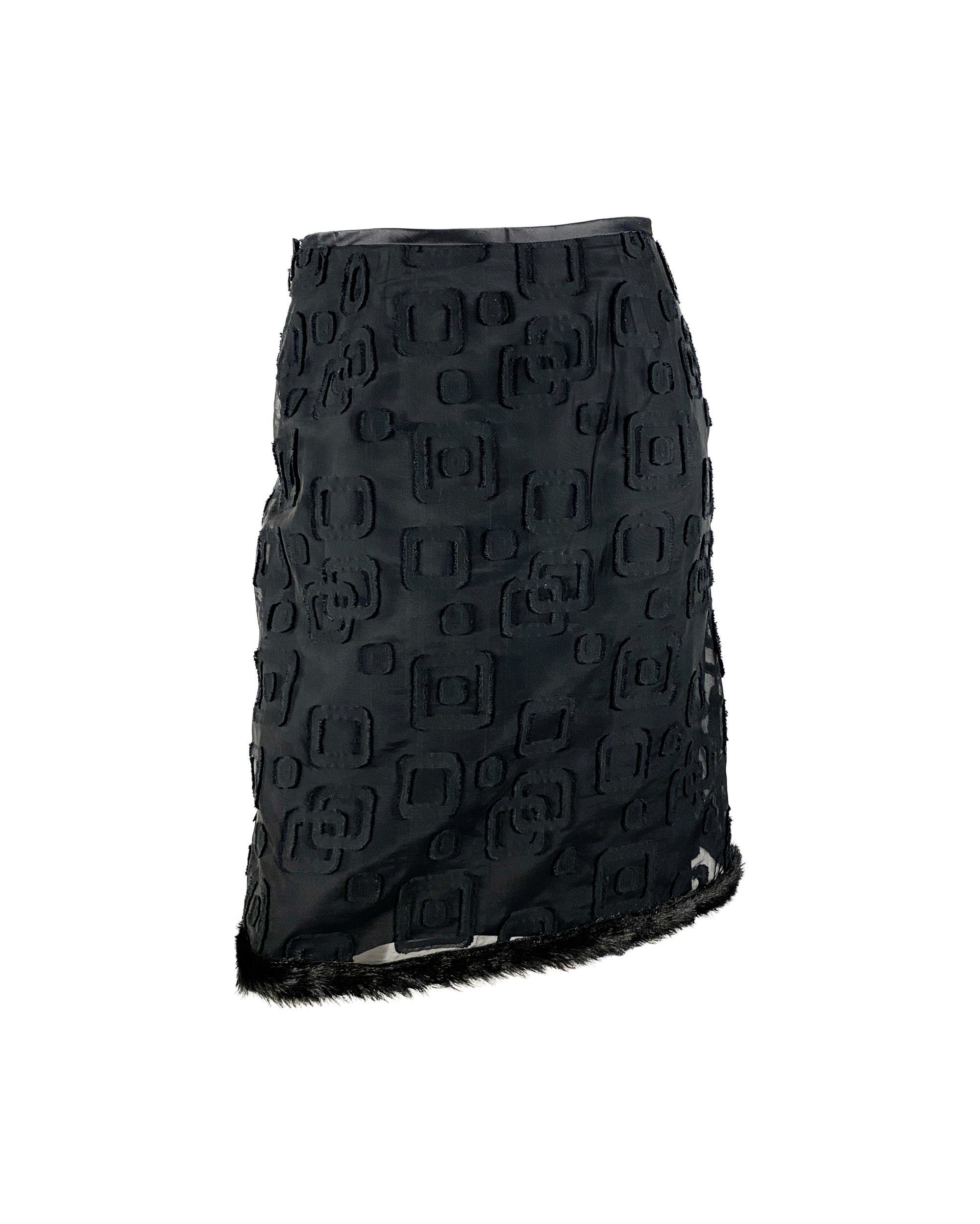 Black Mesh Skirt S