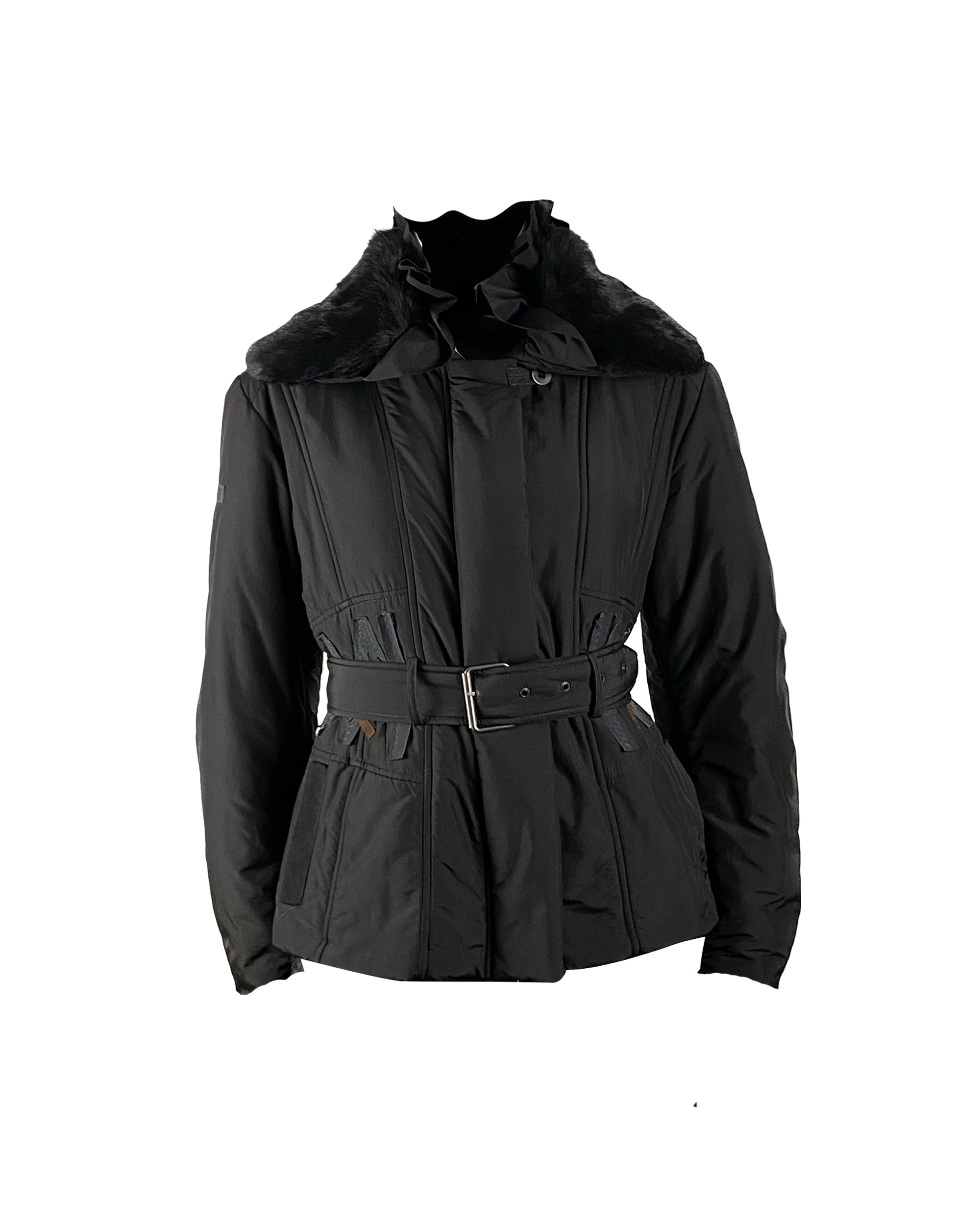 SONIA FORTUNA Rabbit Fur Puffer Jacket M