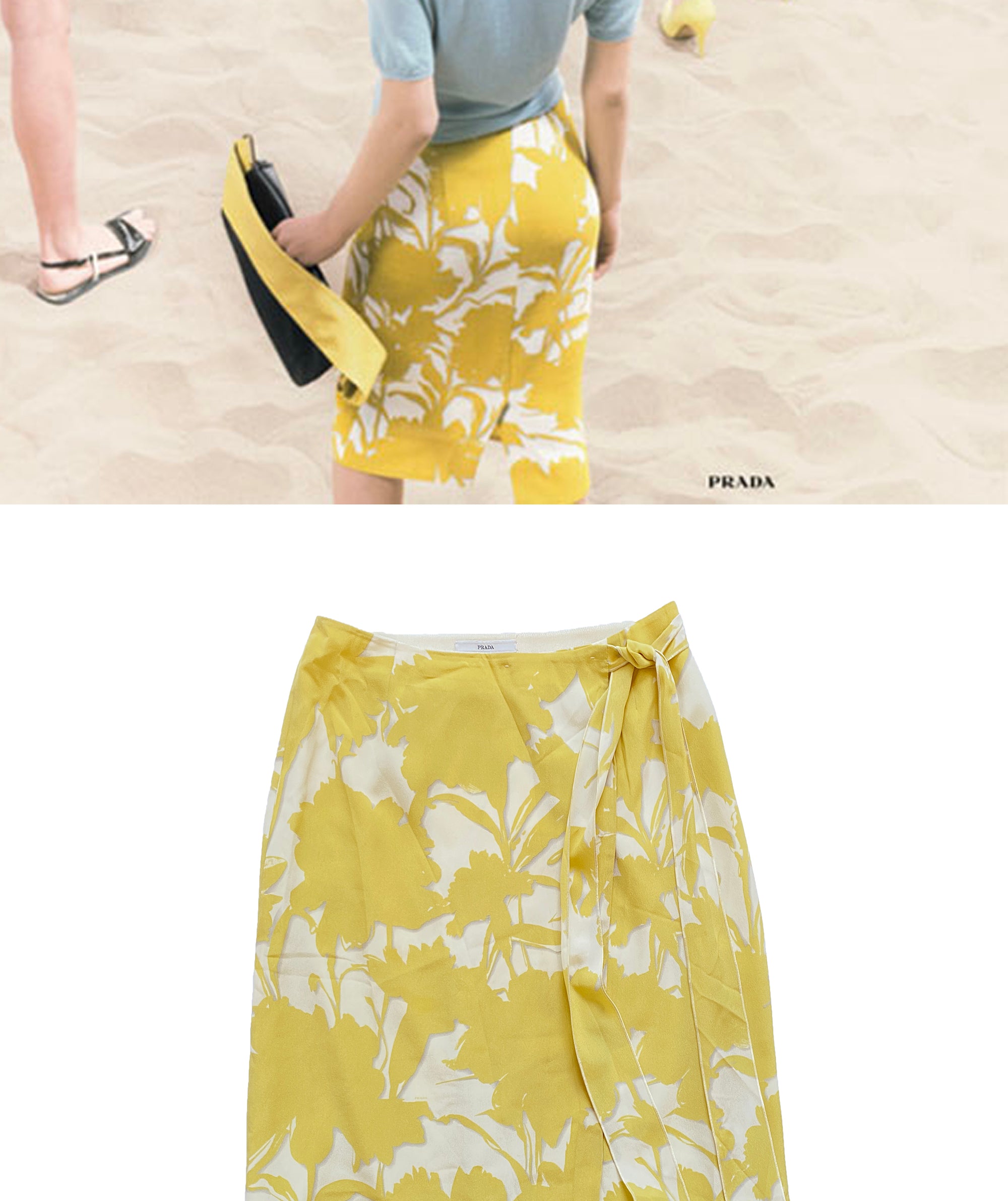PRADA SS2001 Silk Skirt M