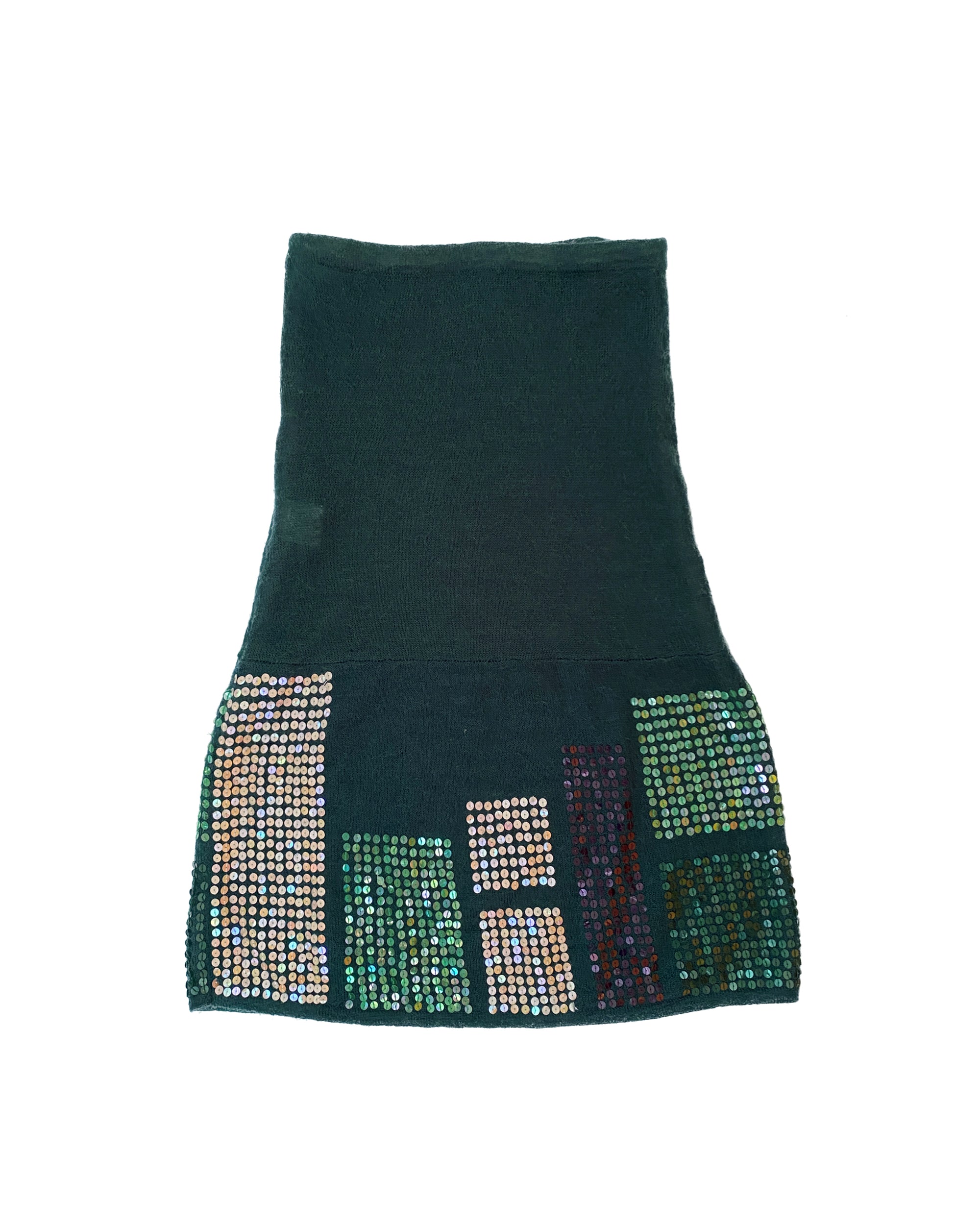 ABAHOUSE DEVINETTE Sheer Wool Skirt S