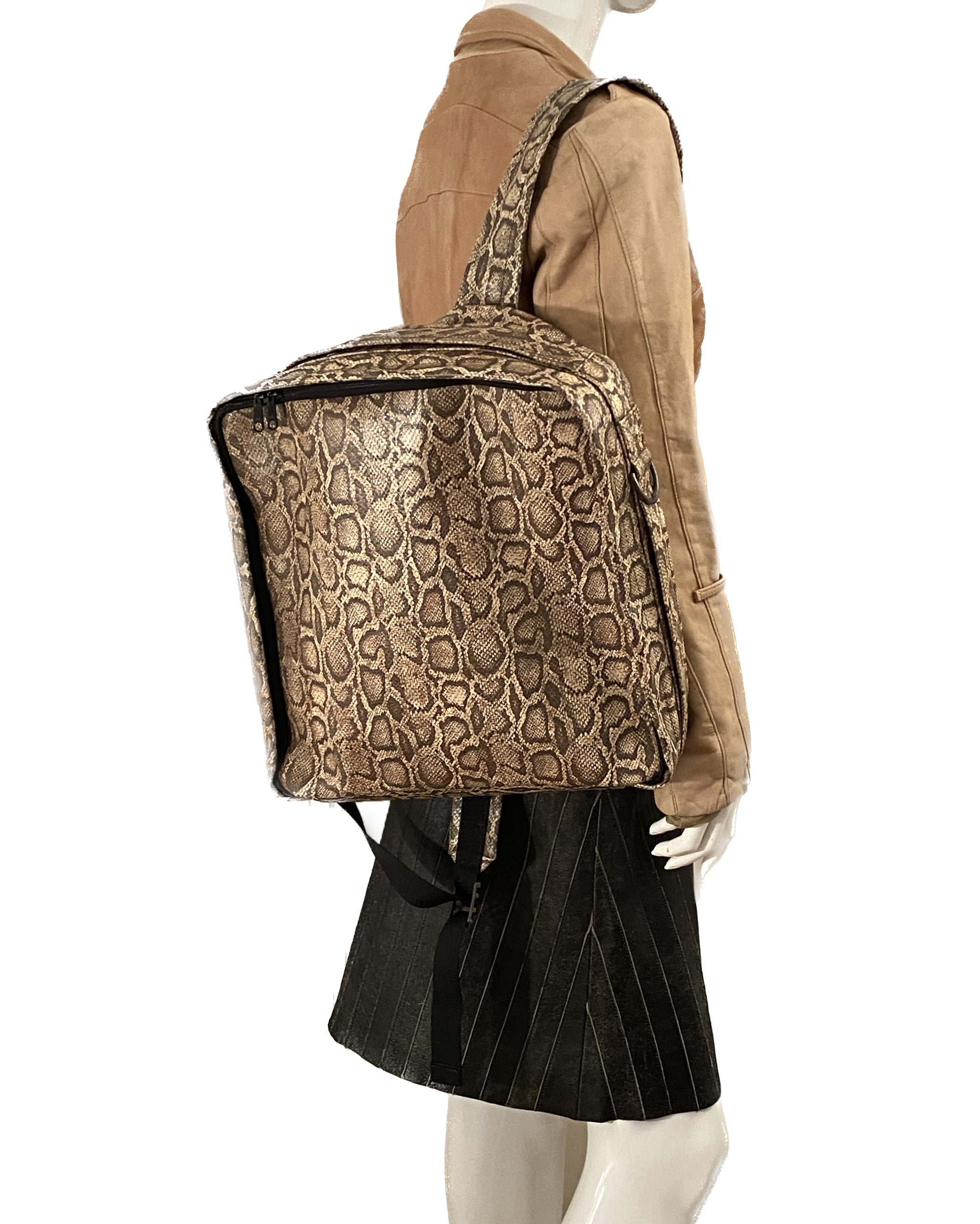 JEAN COLONNA Large Faux Leather Backpack/Bag