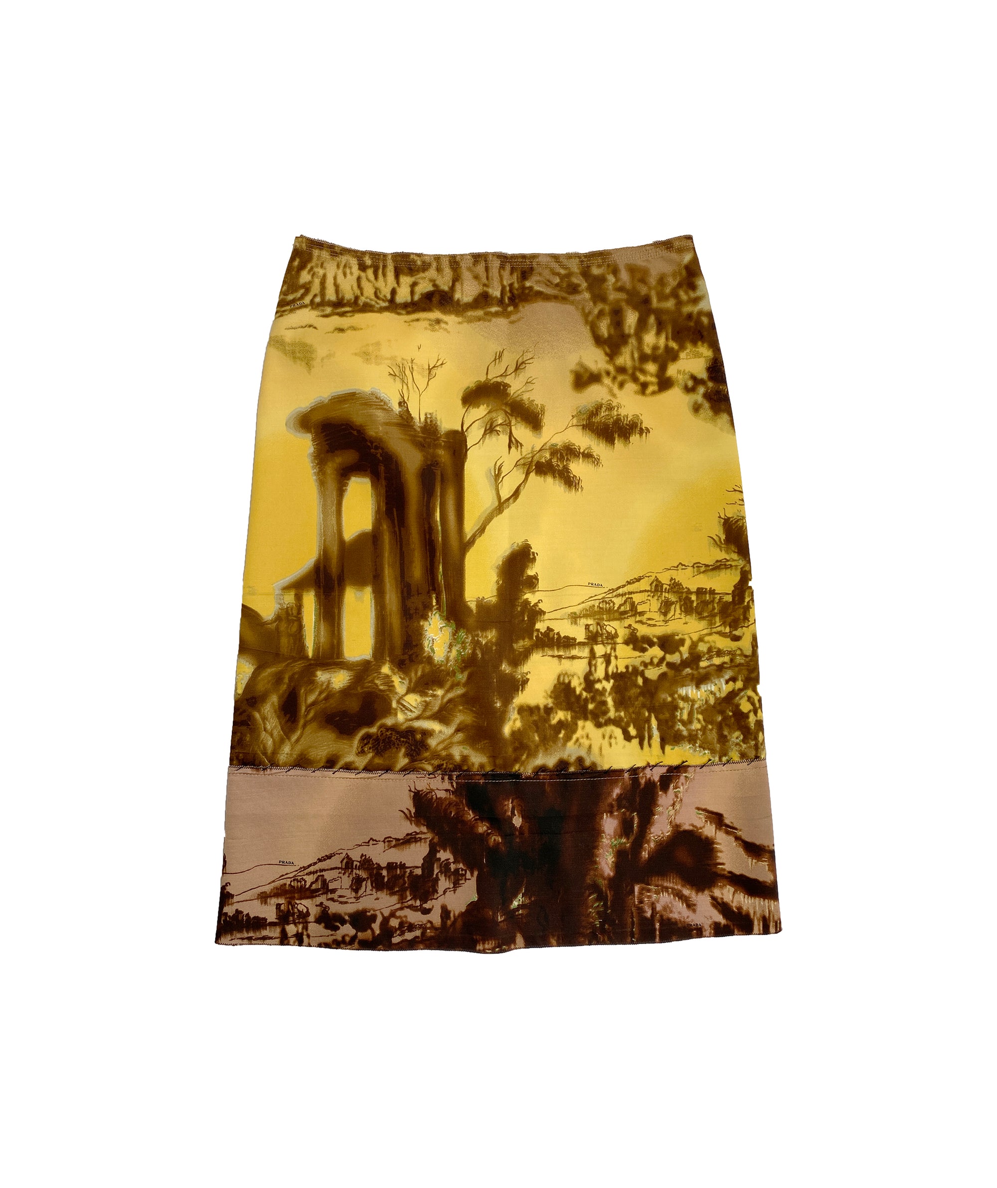 PRADA FW2004 Silk Skirt S