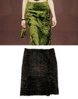PRADA FW2004 Persian Lamb Skirt S/M