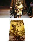 PRADA FW2004 Silk Skirt S