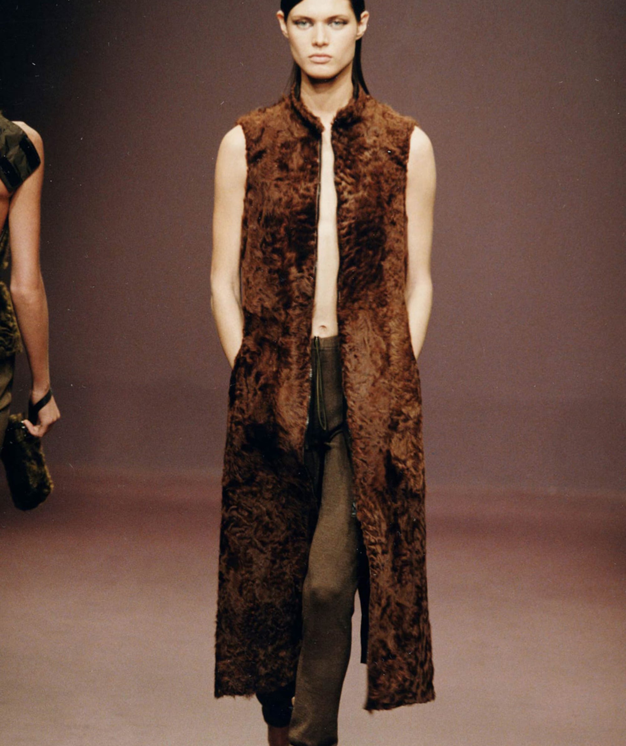 PRADA FW2004 Persian Lamb Skirt S/M