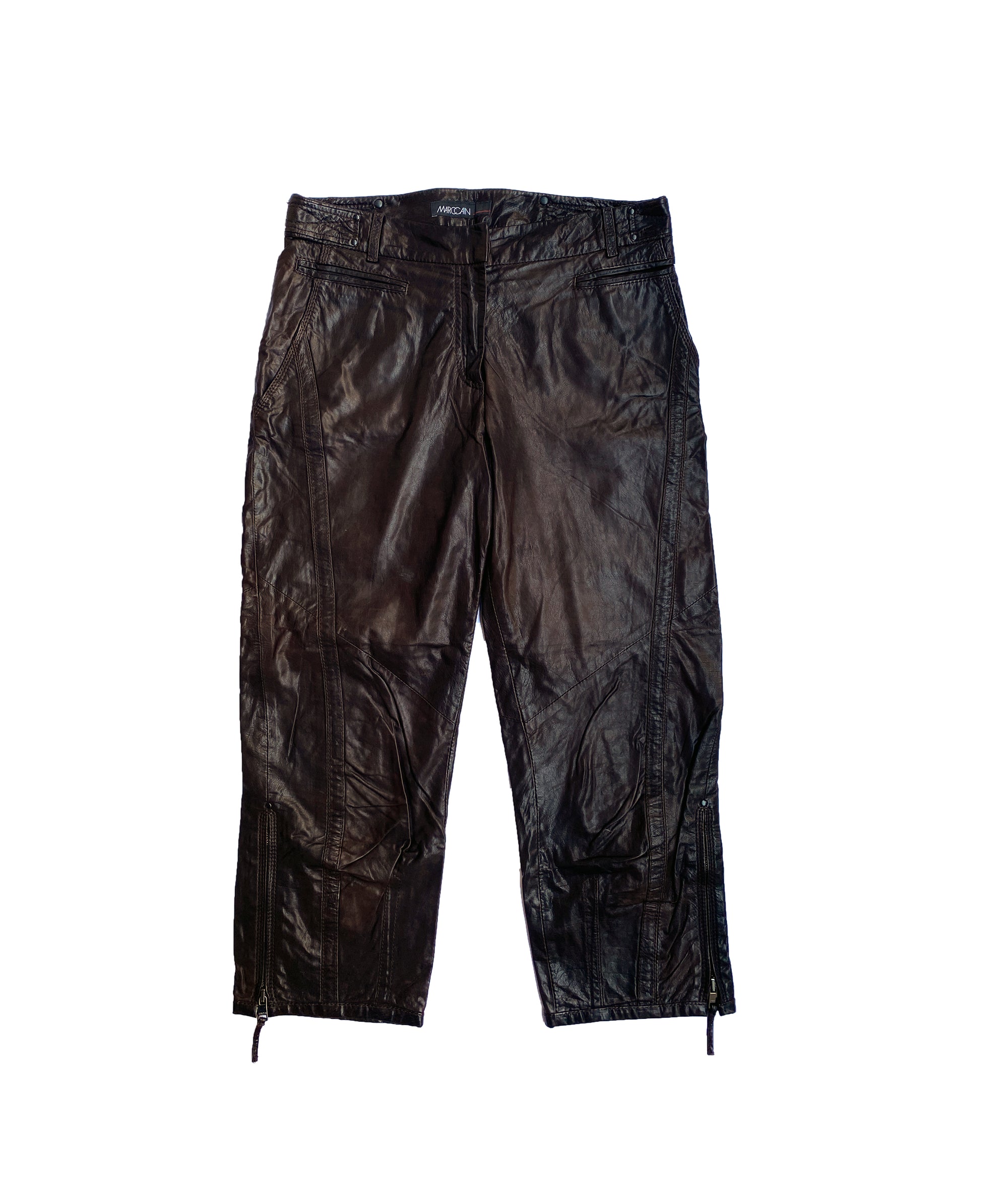 MARC CAIN Leather Capri Pants M