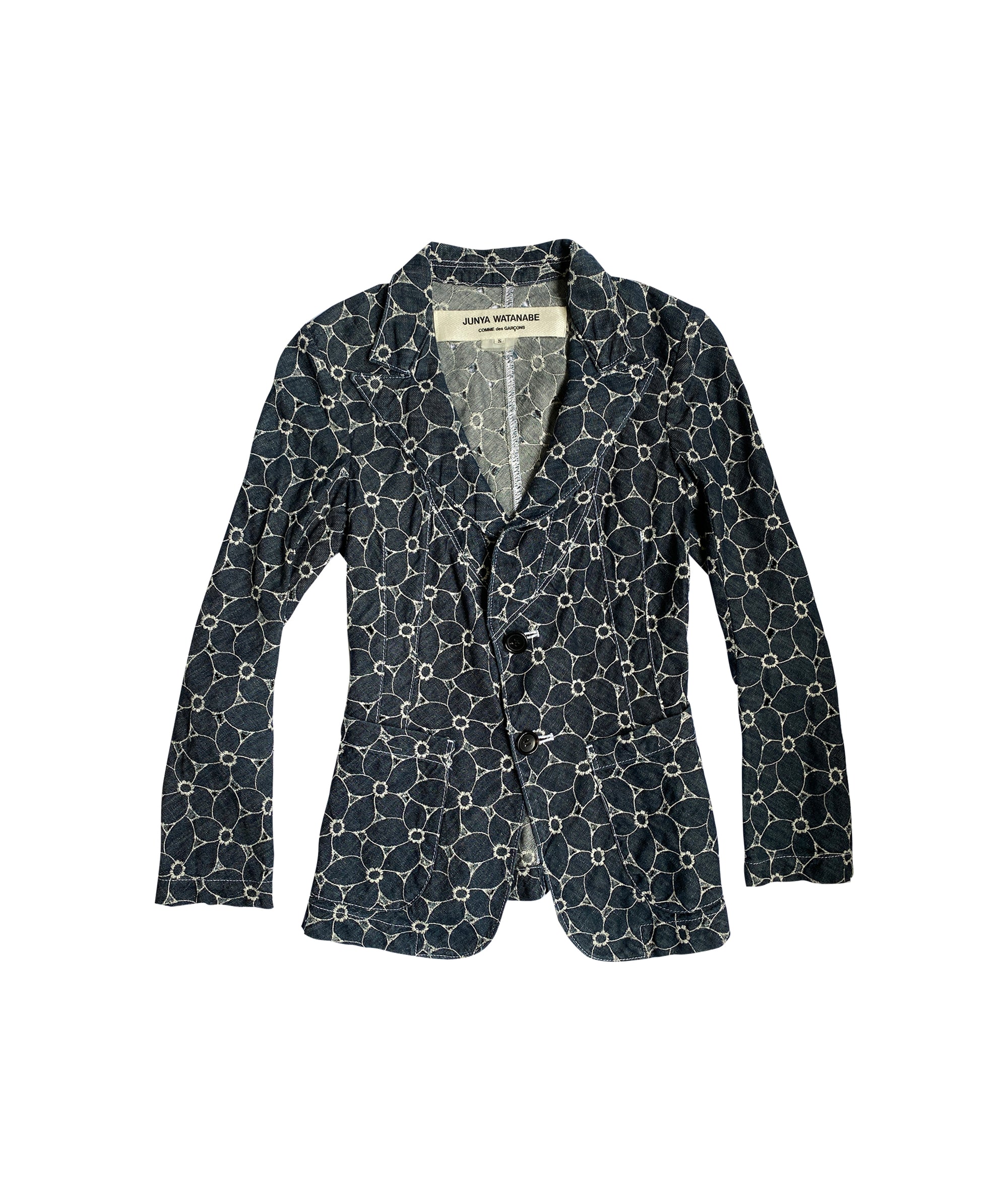 JUNYA WATANABE 2008 Flower Denim Jacket XS