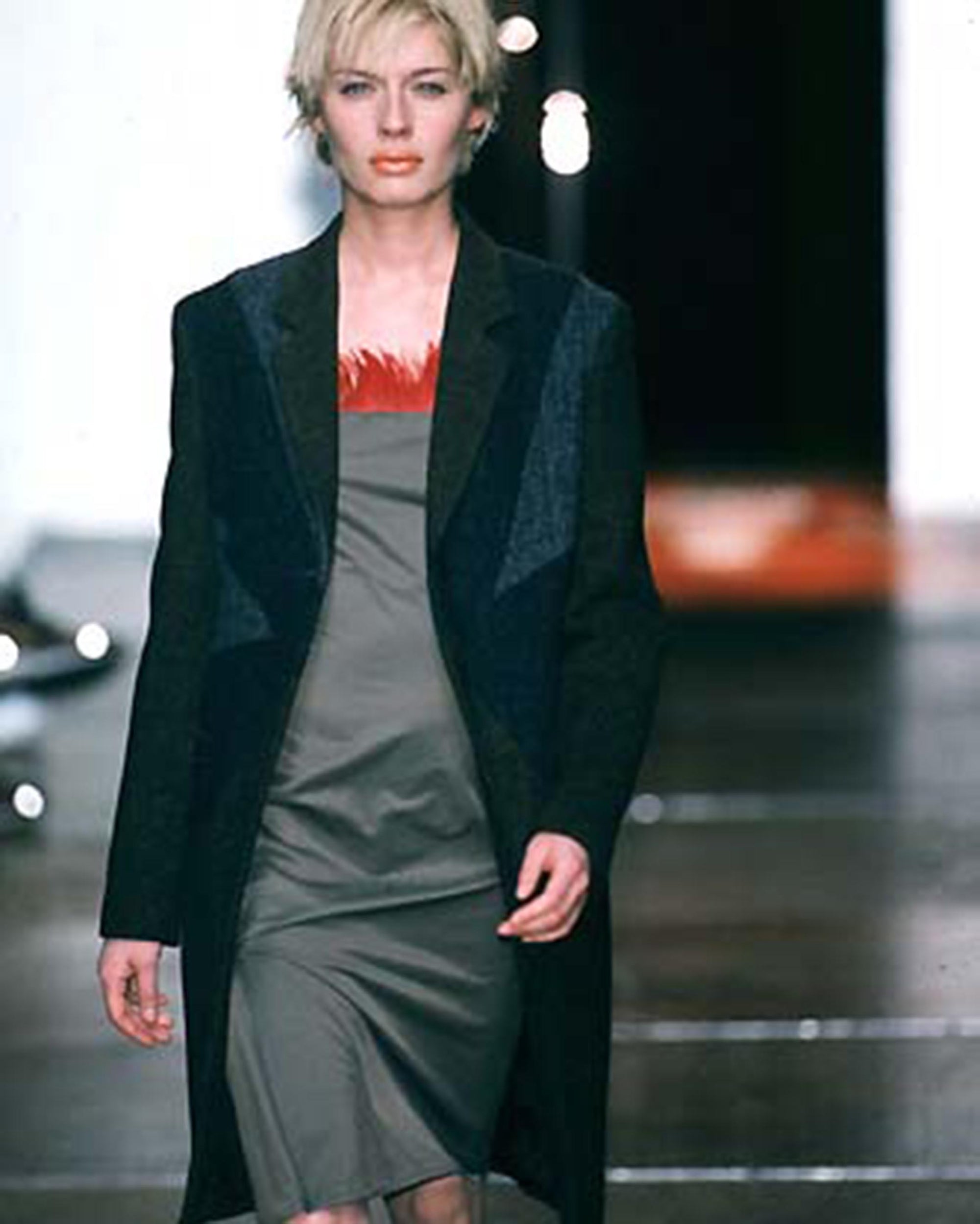 JEAN COLONNA FW1998 Feather Dress XS