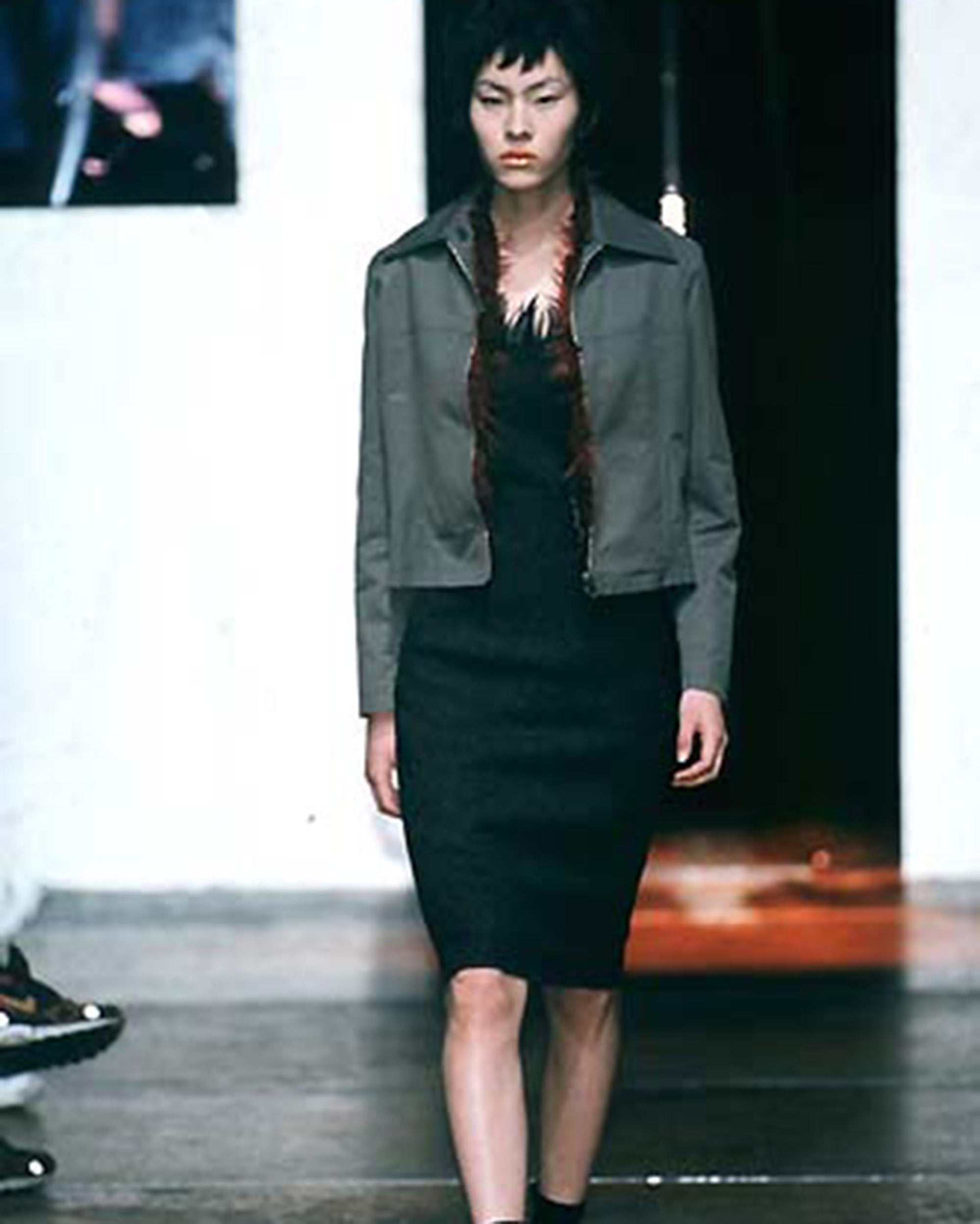 JEAN COLONNA FW1998 Feather Dress XS