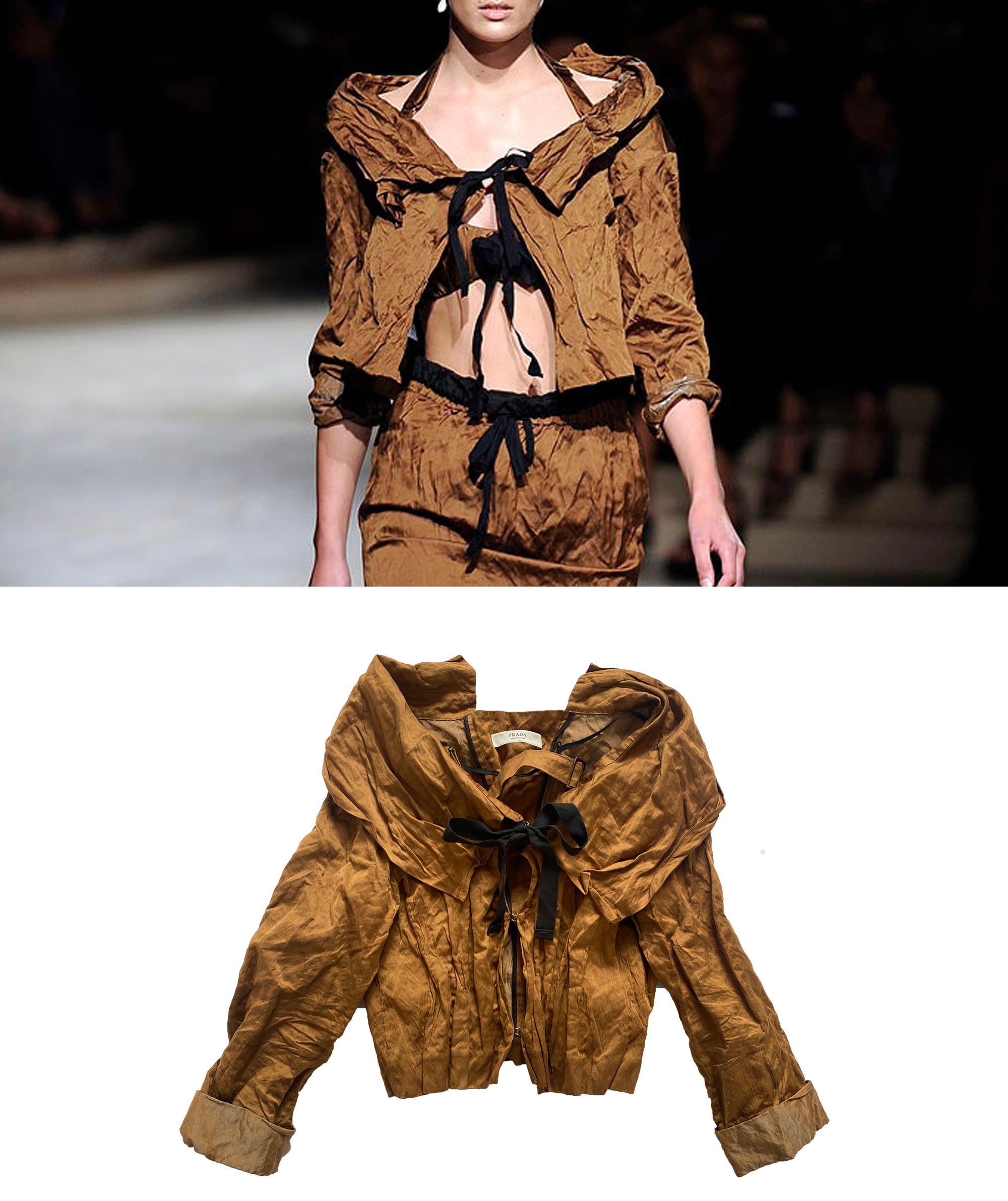 PRADA SS2009 Bronze Jacket M