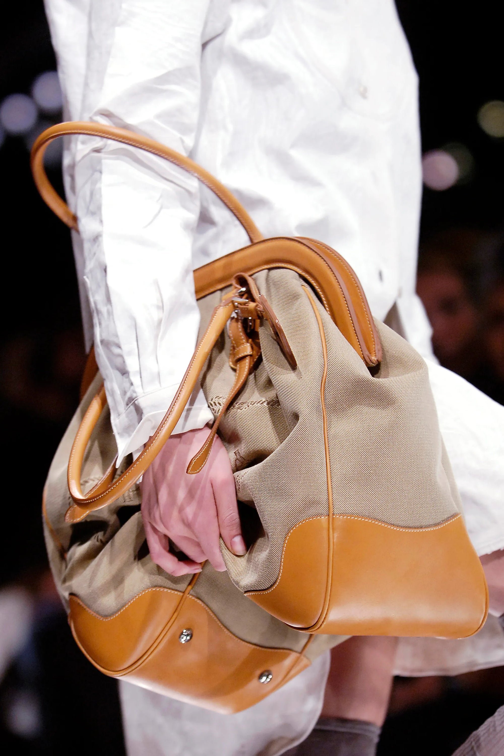 PRADA FW2006 Vitello Daino Antik Leather Tote Bag